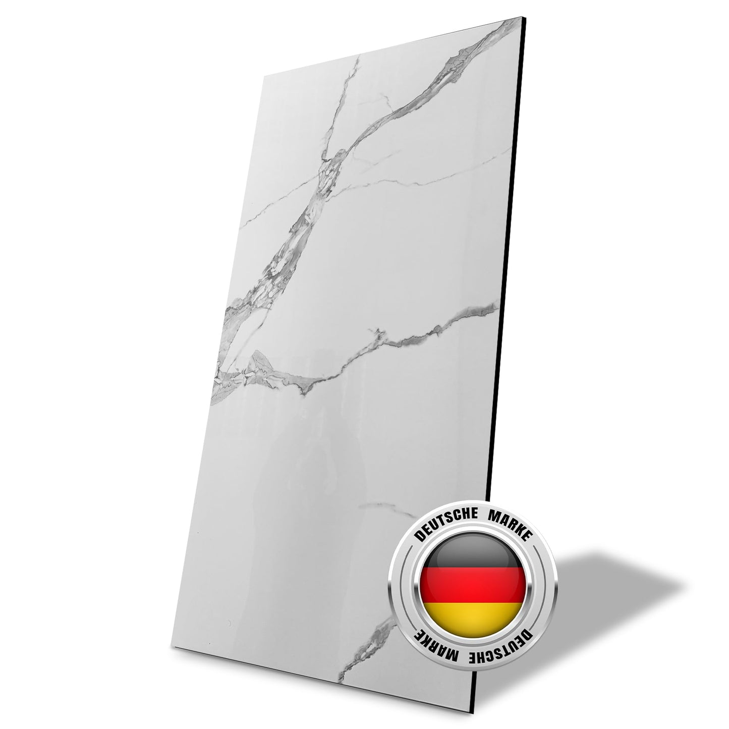 AS Country Stone, Marble Look, Wall Panels, 60 x 120 cm, Polyvinyl Chloride (PVC) Wall Cladding, Made of Plastic, Panels for Kitchen, Bathroom and More, Kitchen Back Wall Panel Light Concrete