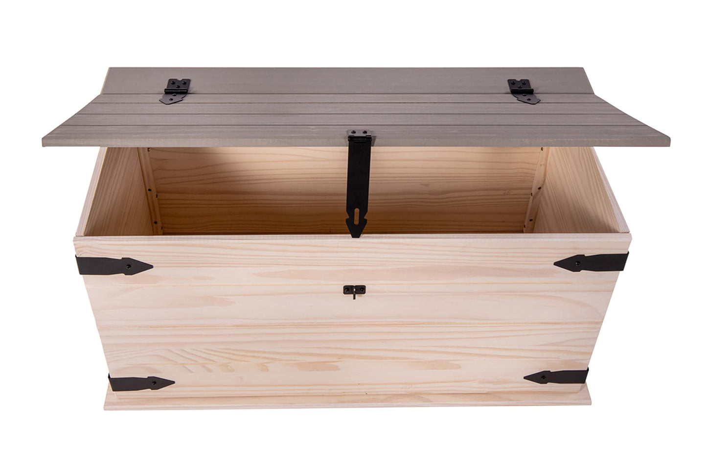 SAM Cancun Coffee Table Solid Pine Wood Side Table with Drawer White Varnished Honey Top Plate Black Metal Handle Mexico Furniture