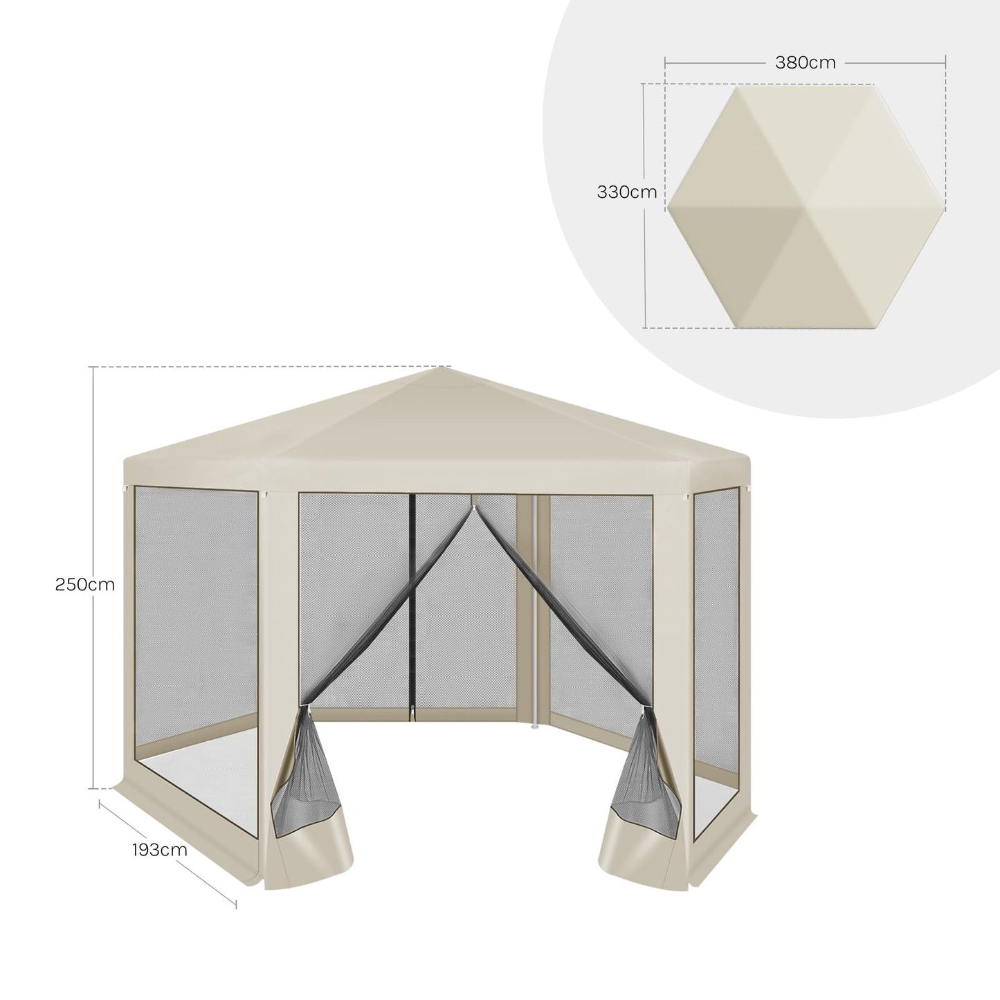 WOLTU Gazebo 3.8 x 3.3 m Square Garden Gazebo with Side Walls Mosquito Net Garden Arbour Metal Party Tent Easy Assembly without Tools for Garden Patio Yard Blue
