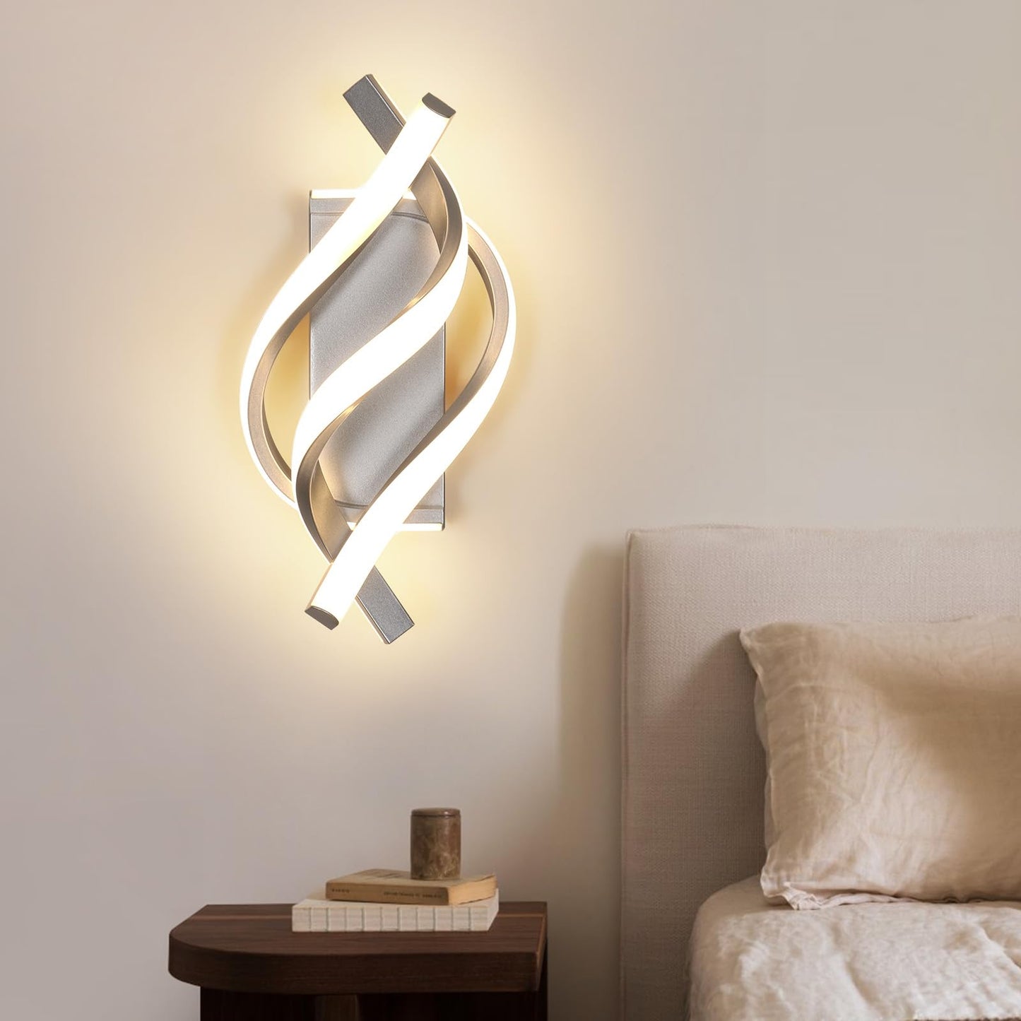 Comely Aluminium LED Wall Light Indoor Gold 22 W 2500 LM Modern Wall Light LED Wall Lighting Neutral Light 4500 K for Living Room Bedroom Hallway