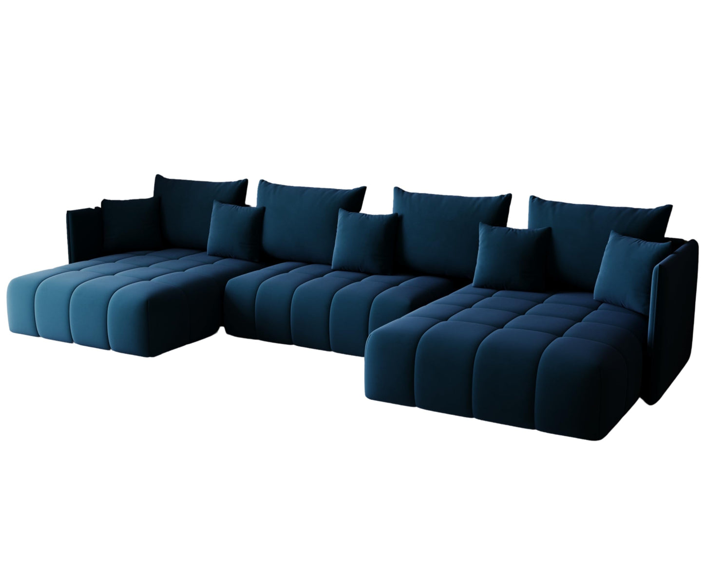 U-Shape Corner Sofa Gona U with Sleep Function - Large Sofa Bed 346 × 188 cm - Sofa with Bed Box - T30 Foam - Automatic Folding Function, Easily Extendable - Monolith 97 (Graphite)