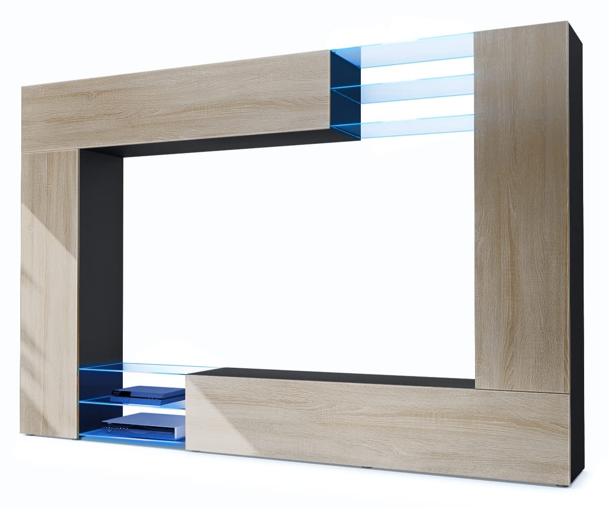 Vladon Mirage Wall Unit Black