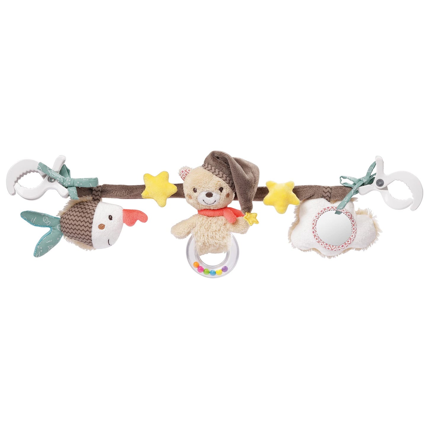 Fehn Garden Dream Pram Toy Attachment, 068429 Aiko & Yuki multicoloured