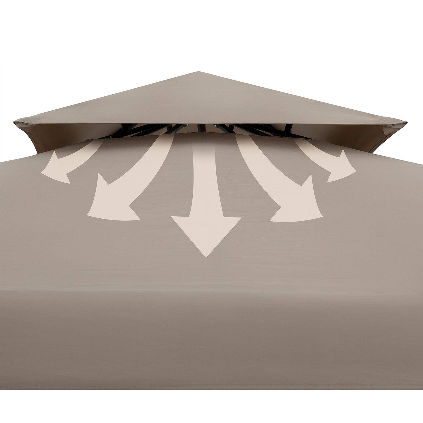 Casaria Lorca Gazebo Garden Tent 3 x 3 m Metal Water-Repellent Luxury