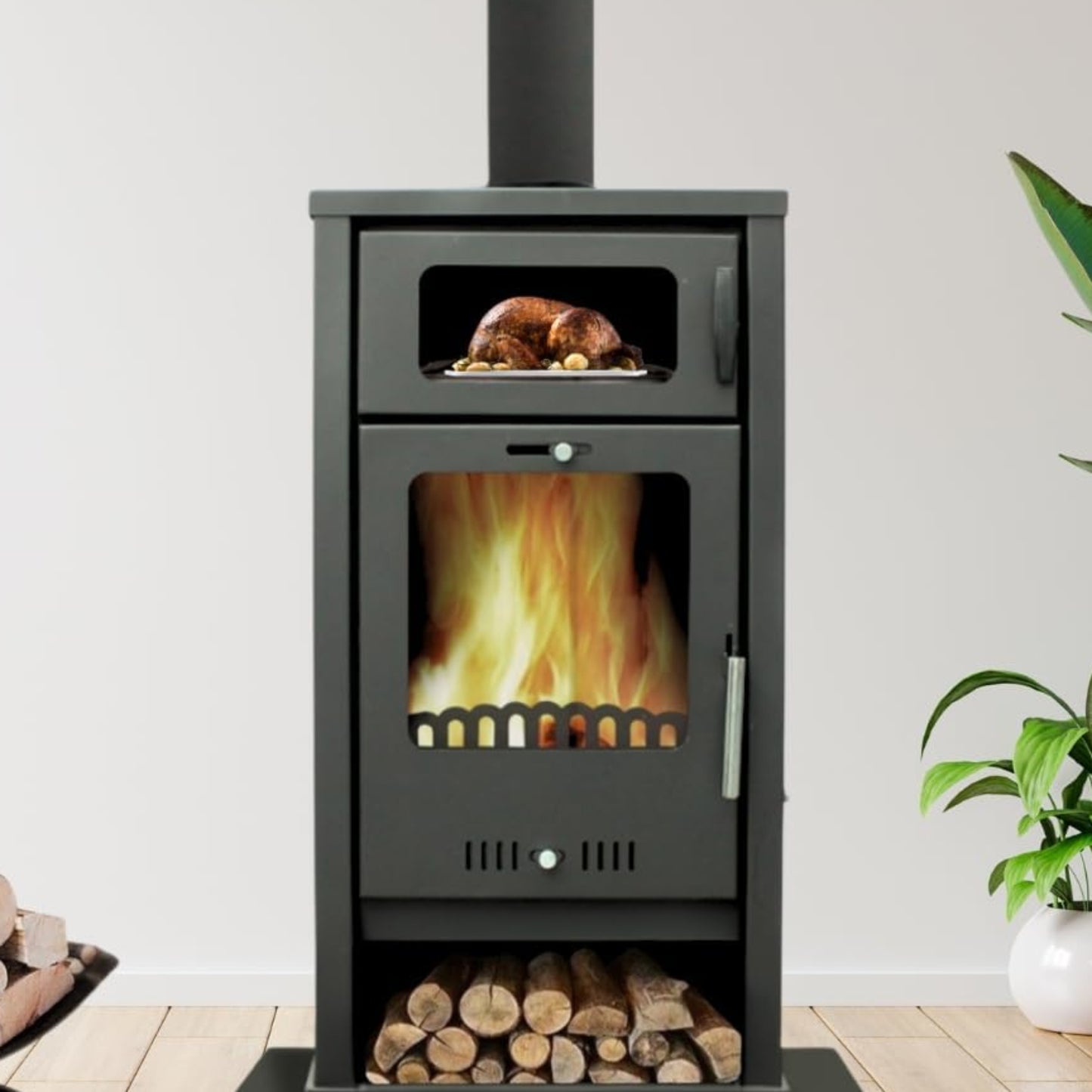 BALKAN ENERGY Troy Wood Stove with Oven 7.8 kW