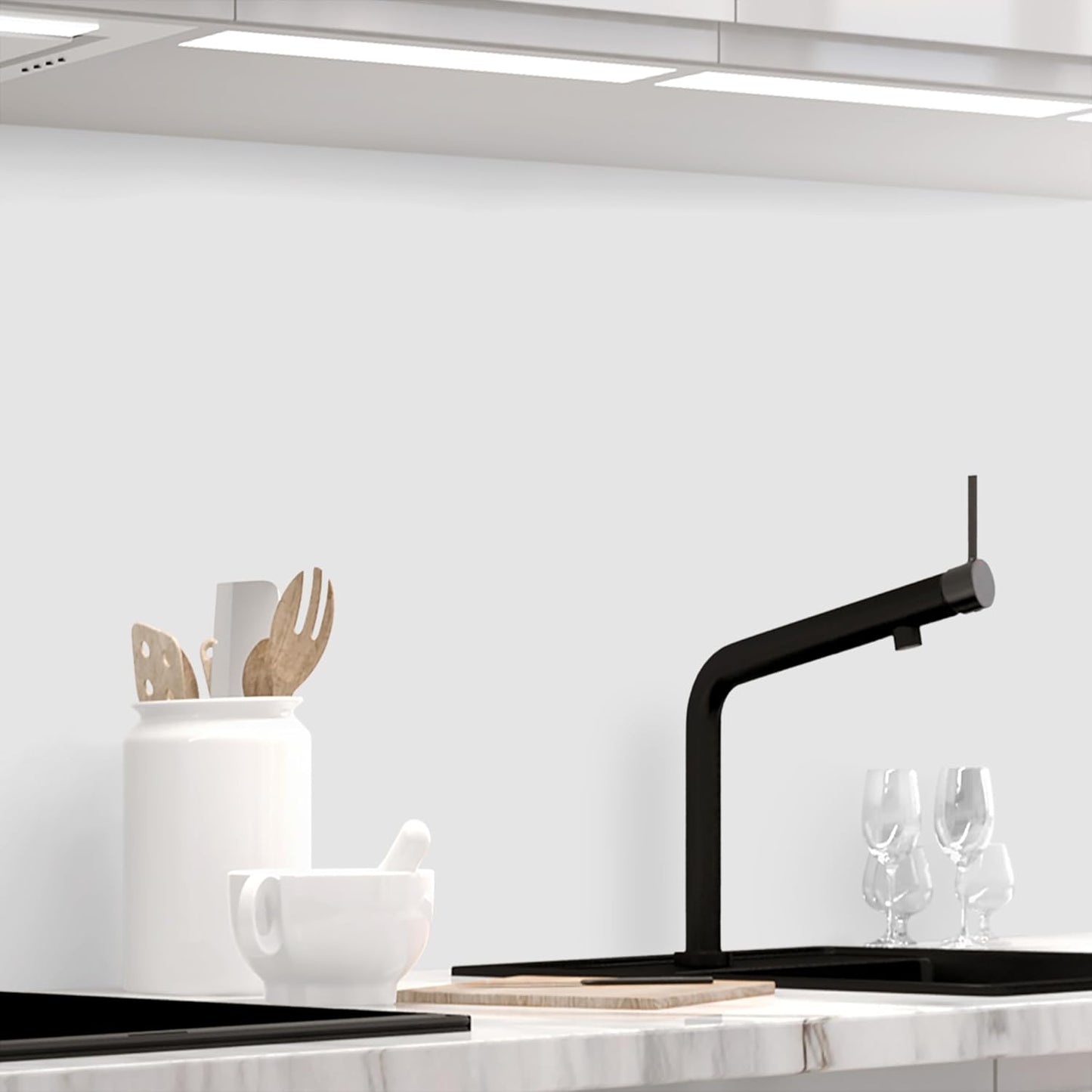 StickerProfis Kitchen Backsplash, Self-Adhesive, 1.5 mm, Stiffened, for All Surfaces, Hard PET (polyethylene terephthalate) Material