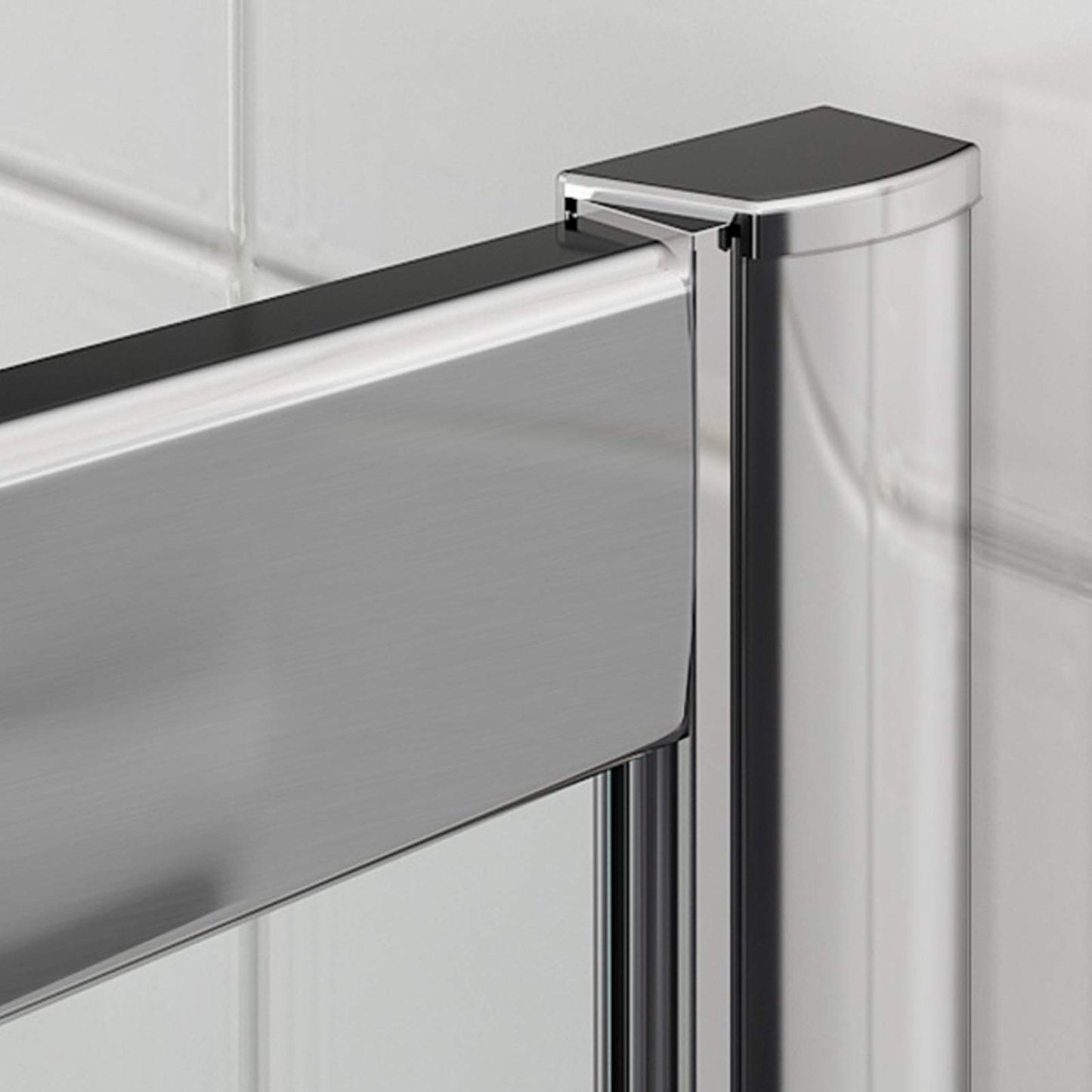 SONNI Shower Cubicle 80 x 80 Corner Entry, Round Shower with Frame Nano Glass for Easy Cleaning, Shower Enclosure Shower Door, Height 195 cm