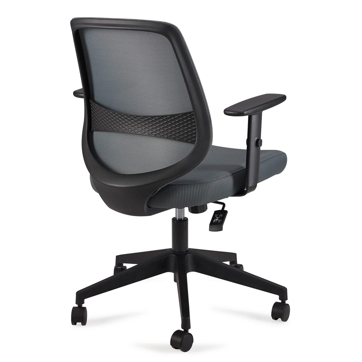 Amazon Basics Ergonomic Office Chair, Desk Chair with Adjustable Armrests, Lumbar Support, Mesh Executive Chair, Back Friendly, Easy Assembly, 25 x 23 x 36 Inch, Black