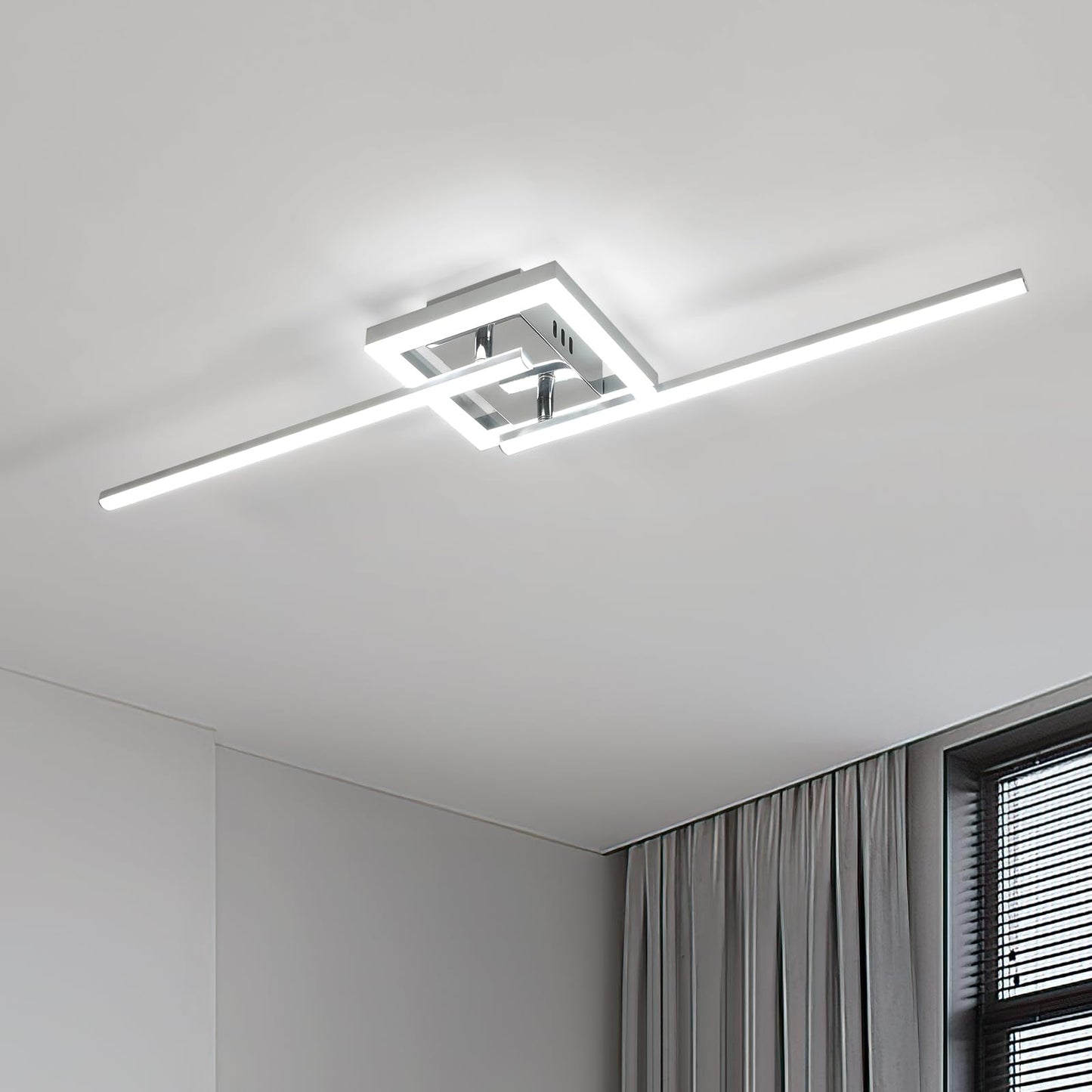 LED Ceiling Light, Kitchen Ceiling Light, Bedroom, 18 W 1620 LM Ceiling Light Living Room, 6500 K Cold White, 3 LEDs, Suitable for Bedroom, Dining Table, Hallway Lamp Ceiling, Balcony, Diameter 54 cm