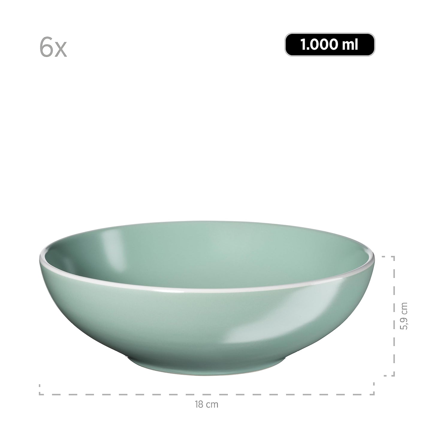 Mäser Elissa Series Modern Tableware Set for 6 People