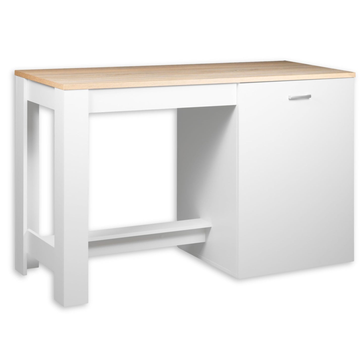Stella Trading ANDY Modern Kitchen Unit without Electrical Appliances, Oak Sonoma Finish, White Matte, Spacious Fitted Kitchen, Plenty of Storage Space, 270 x 195 x 60 cm (W x H x D)