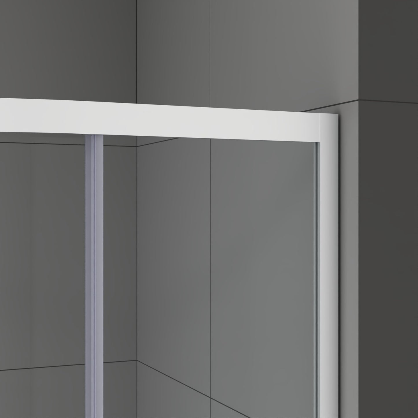 MARWELL Shower Cubicle Crystal Round Shower Complete Set Radius 55 cm and 4 mm Thick Tempered Safety Glass, Glass Shower with Aluminium Profiles in Silver Satin Matt