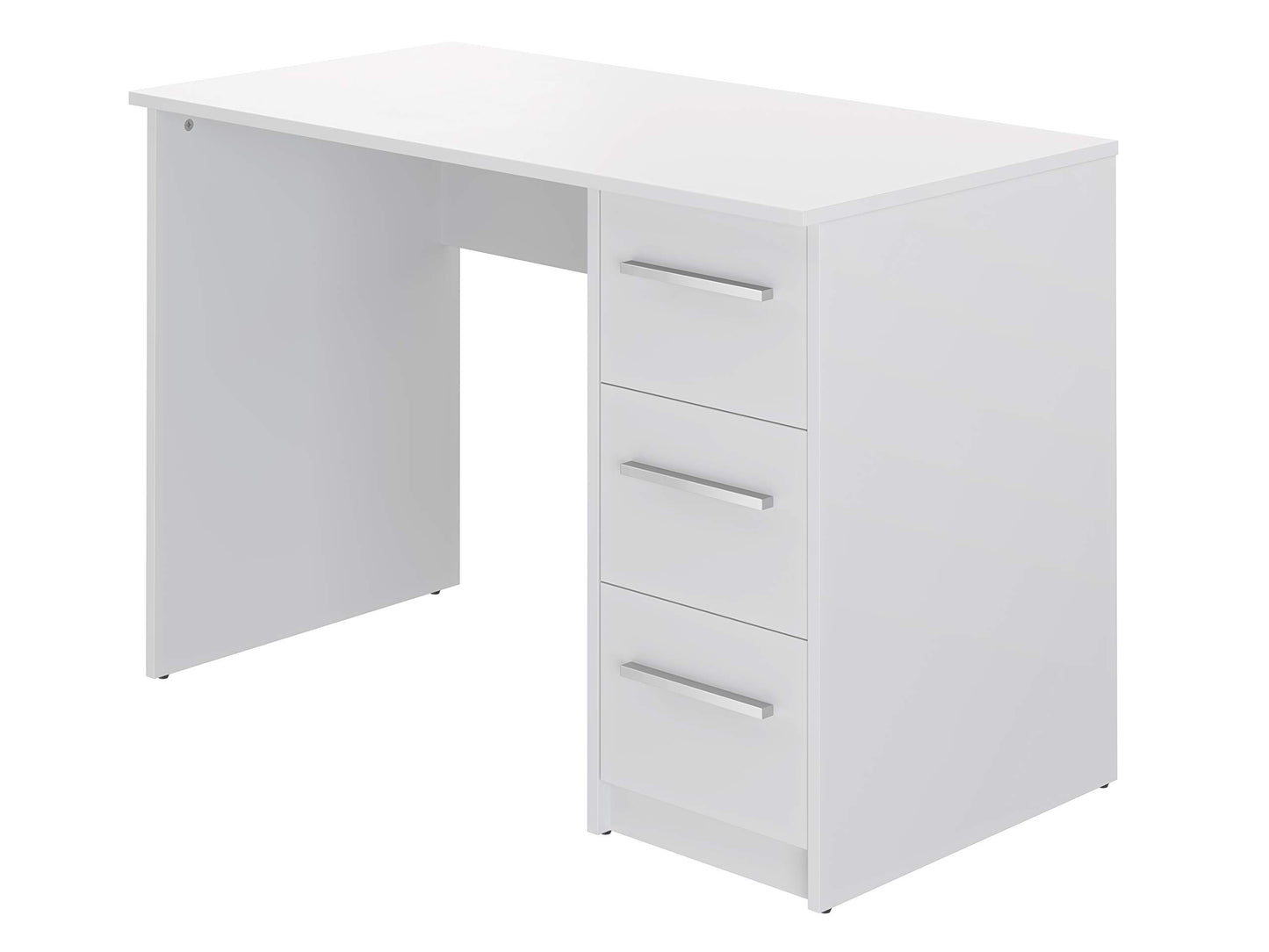 Amazon brand - Movian Idro modern desk, computer desk with 3 drawers, 56 x 110 x 73.5, white