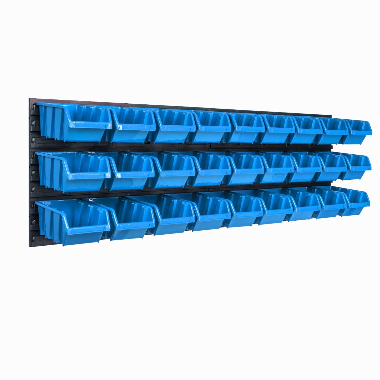 Storage System Wall Shelf 1152 x 390 mm | Pack of 55 | Stacking Boxes Storage Boxes | Extra Strong Wall Plates | Shelf Expandable | Workshop Shelf Storage Shelf Workshop Wall Shelf Boltless Shelf