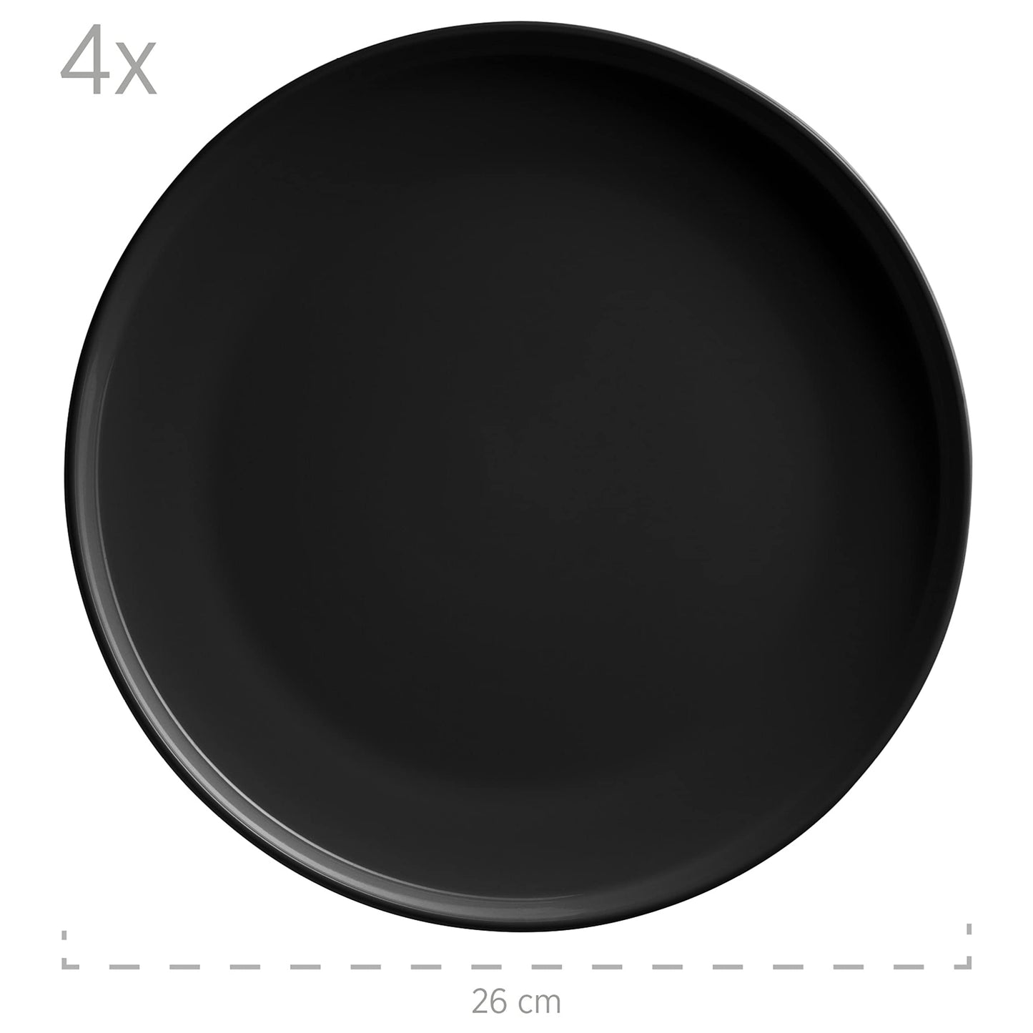 MÄSER 934005 Alenia Series Crockery Set for 4 People in Modern Scandinavian Design, 16-Piece Ceramic Crockery Set in Pink, Stoneware