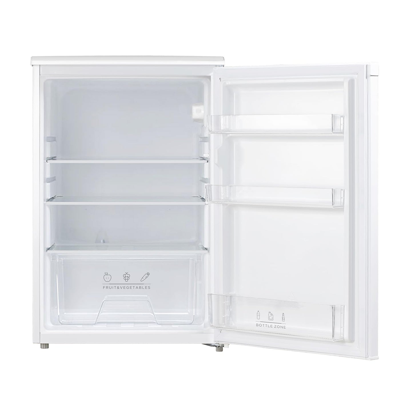 Comfee RCD133WH3(E) Fridge, 131L Fridge without Freezer, Inverter Compressor, Fruit and Vegetable Compartment, 84.5 cm H x 55.3 cm W, 72 kWh per Year, Adjustable Temperature Control, Adjustable Feet