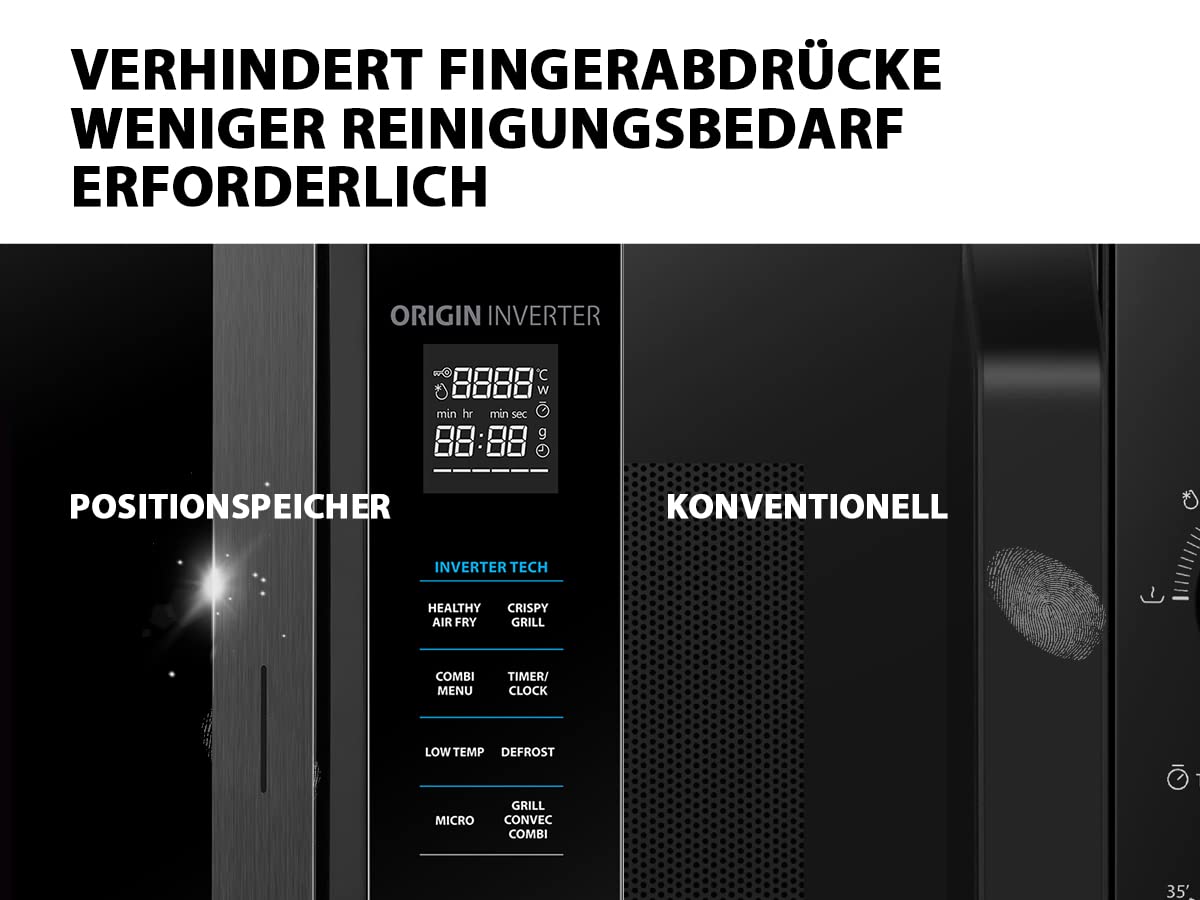 Toshiba MW3-AG20PE(BK) Mikrowellen mit Grill 20L 3-in-1 Mikrowellenherd, Chef-Abtauung, Mikrowelle, Grill, Kombi, 5 Leistungsstufen, 8 Automatikprogrammen, Einfacher Reinigung, Schwarz