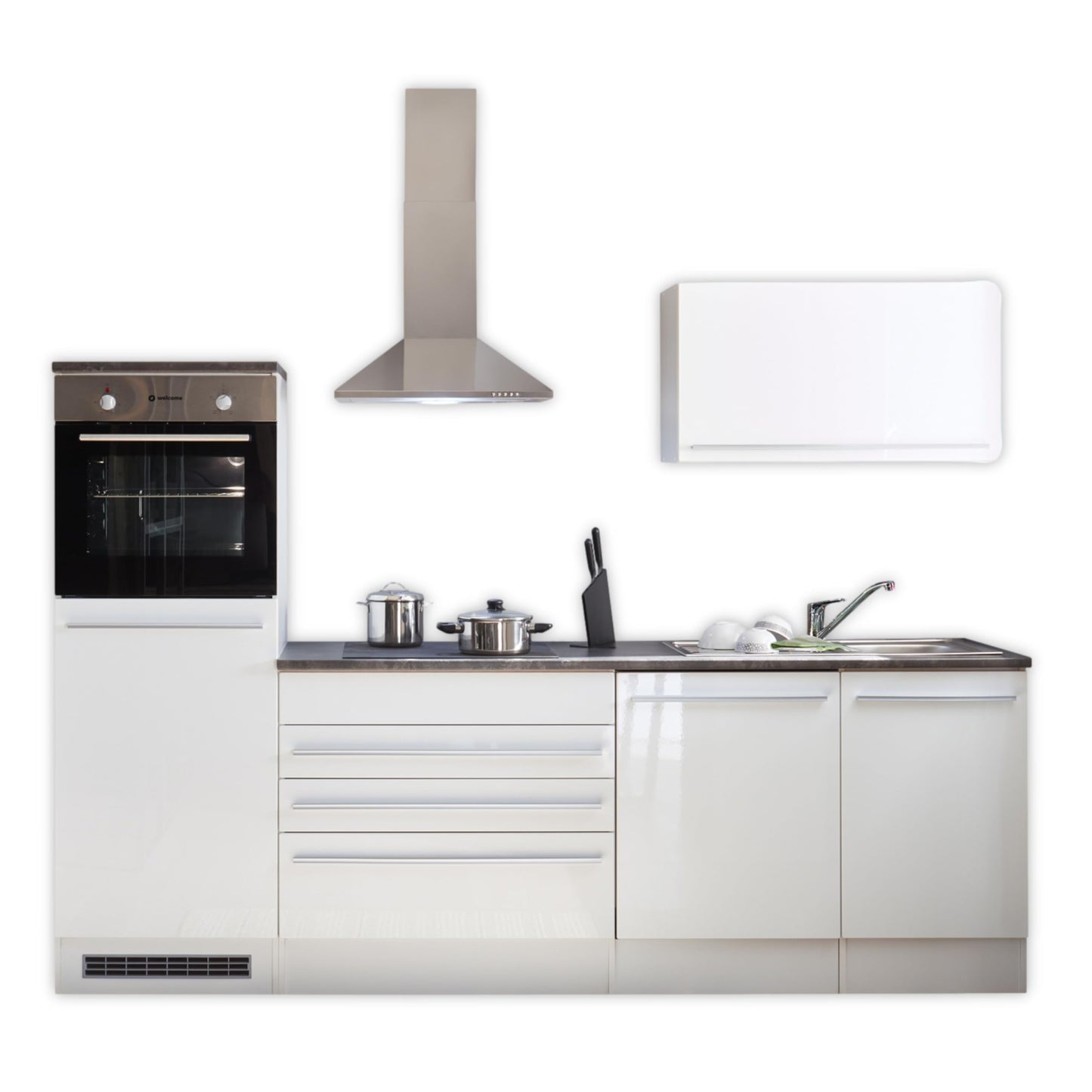 Jazz 84-131-18 Kitchen Unit without Appliances Approx. 260 x 200 x 60 cm Black