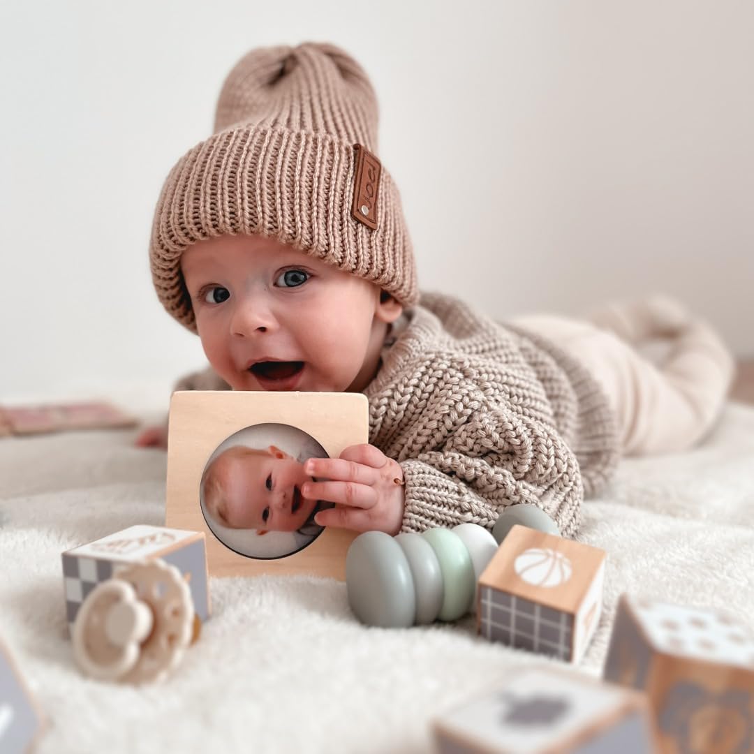 mamabrum Montessori Wooden Toy Set: 6 Educational Toys for Babies from 6 Months - Promotes Motor Skills & Creativity - Educational Wooden Toy for Toddlers