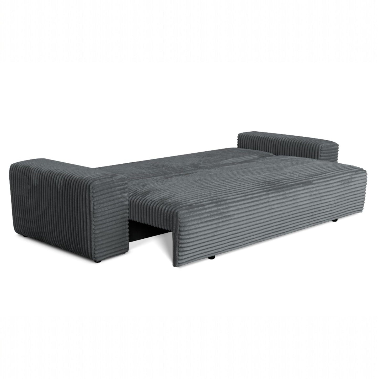 Cordo Sofa Bed 265 x 150 cm with Bed Box - Cord Sofa TILIA Wide Corduroy, SoftTouch Comfort, Nosage Spring, Removable Cushions, Easy Clean & Pet Friendly (Bronze)
