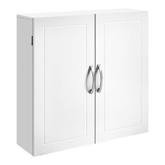 VASAGLE BBC320P36 Wall Mounted Bathroom Cabinet 18 x 60 x 60 cm Wall Cabinet with Adjustable Shelves Dove Grey