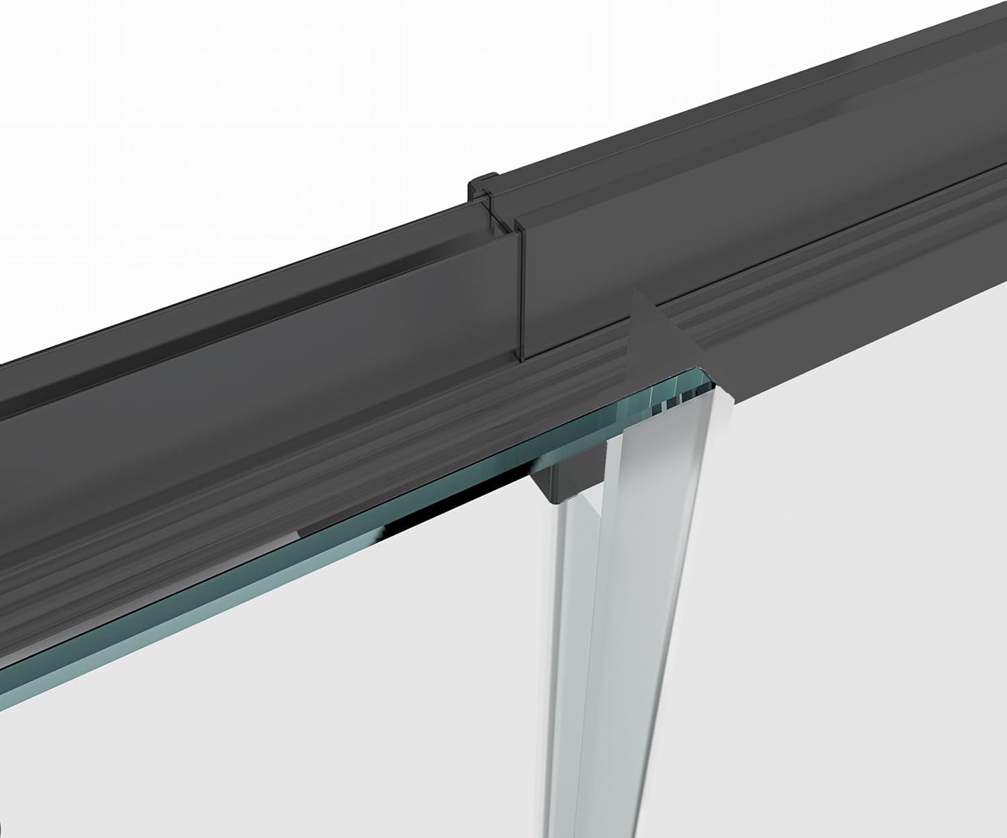 Duschkabine 75–90 x 75–90 x 190 cm – Gleittüren, 4 mm ESG Sicherheitsglas, Schwarz, Aluminiumrahmen, heraushebbare Türen, Magnetverschluss, justierbares Wandprofil, einfache Montage, ohne Duschtasse