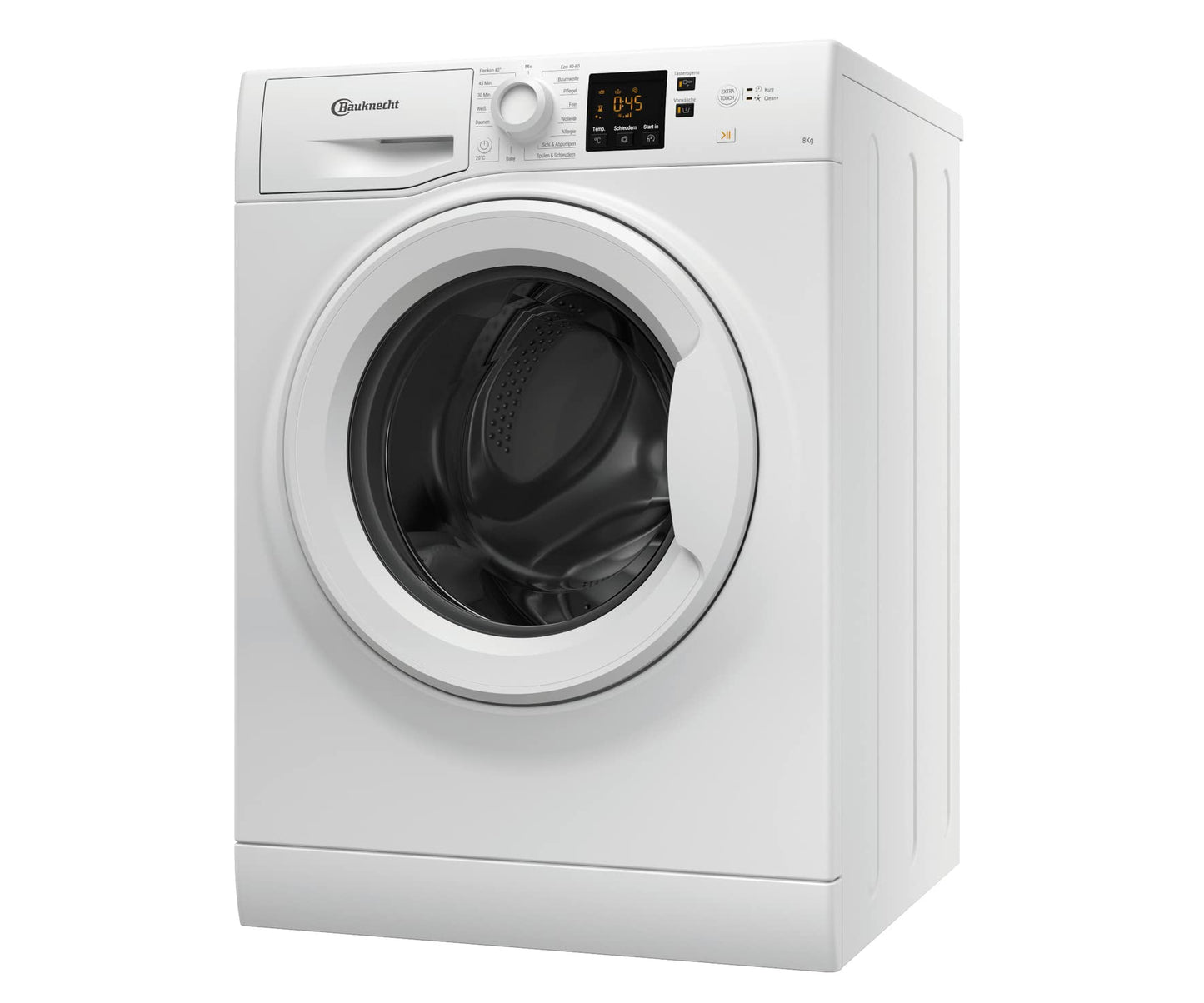 Bauknecht WM BB 814 A Washing Machine Front Loader / 8 kg / Energy Efficiency Class A / Short 30 / Short 45 / Powerful Stain Removal / Anti-Allergy Program / Wool Program / Black / Durable Inverter