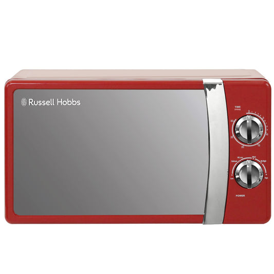Russell Hobbs RHMM701C Manual Solo Microwave with 5 Power Levels, Ringtone and Timer, Defrost Function, Easy Cleaning, 17L, 700W, Cream