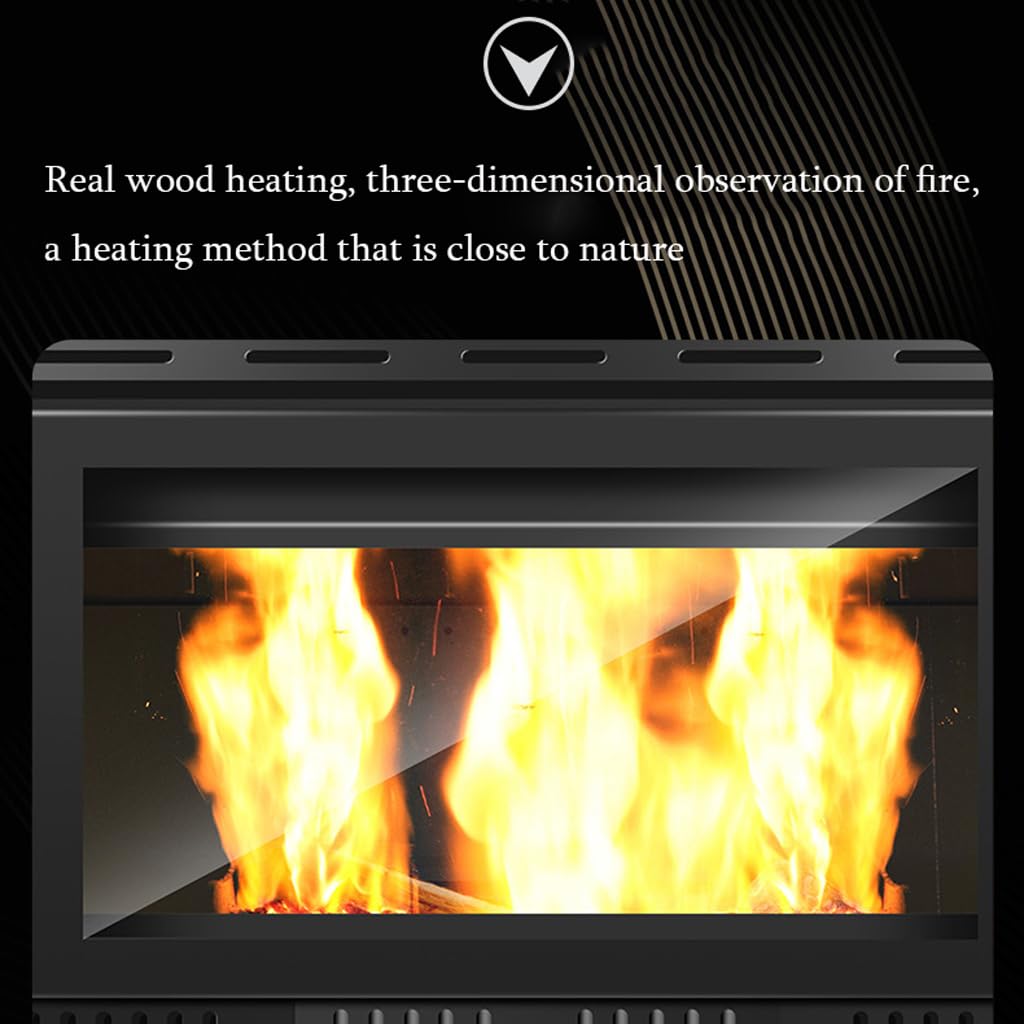 Cast Iron Wood Stove 15 kW, Fireplace Wood Stove, Robust New Wood Stove Living Room Wood Stove Decoration, With Ceramic Glass Window, Heating Stove, Fireplace for Warming Rooms (Size: 85 x 60 x 49 cm)