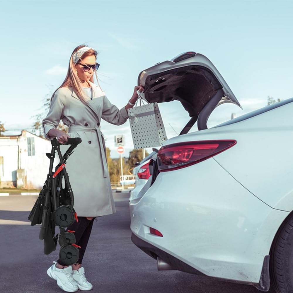 Kindersportwagen,Zusammenklappbarer Kinderwagen,leicht modern klein Buggy mit Liegeposition,Liegefunktion,Ultraleicht (nur 4.5 kg),ideal für Reisen,bis 60 kg (Blau, 45 x 67 x 100cm)