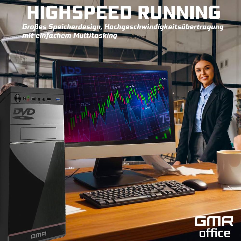 GMR Ultra i7 Business Office PC - Fast Calculator | 3 Year Warranty | 32 GB RAM | 1000GB SSD | DVD±RW | USB 3 | Windows 11 Pro | WiFi Bluetooth