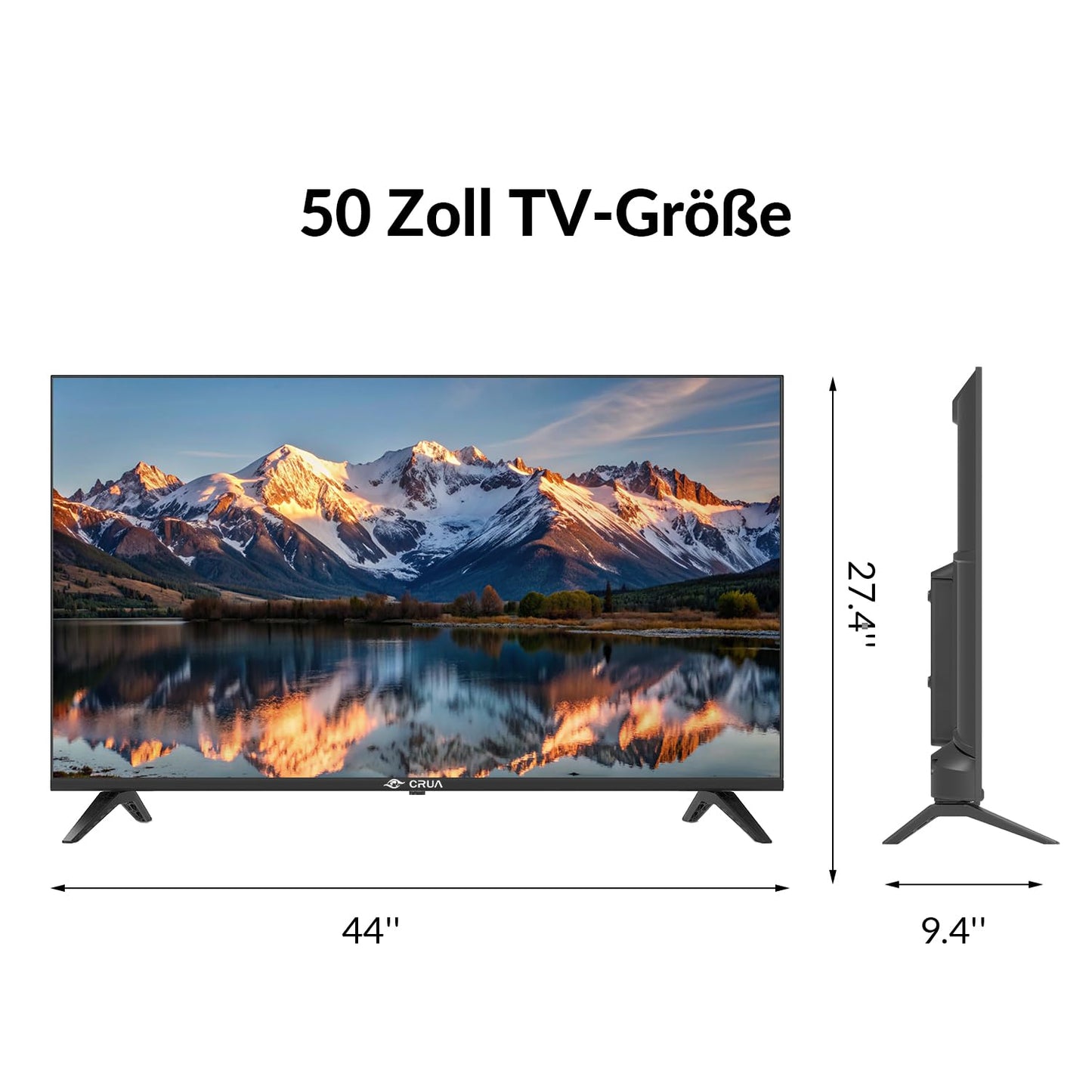 VIDAA Smart TV, 127 cm (50 Inch) TV, 1920 x 1080P Full HD TV, LED TV with HDMI/USB/AV IN/Triple Tuner DVB-T2/T/C/S2/Compact and Smart for Your Home, Black [Energy Class E]