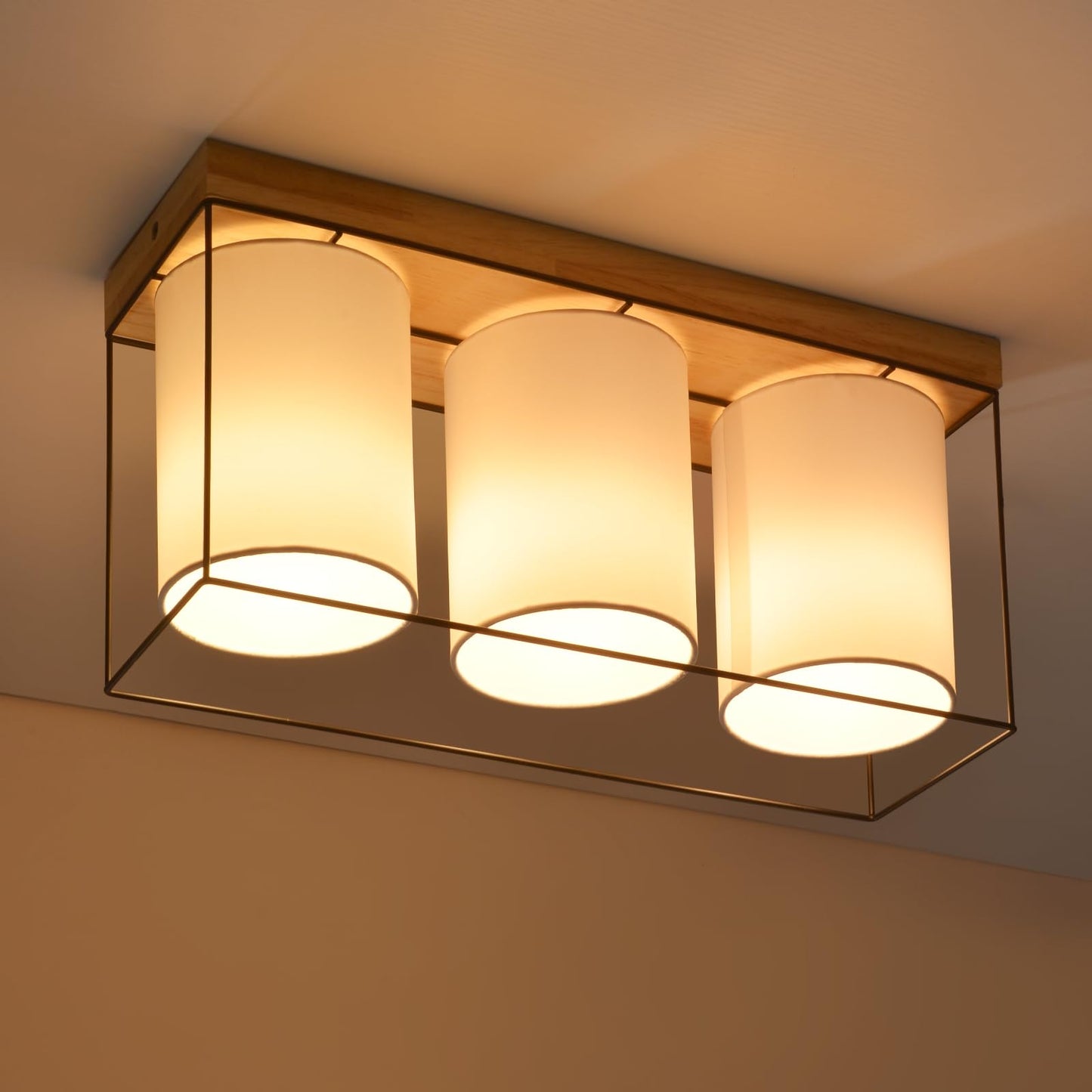 CBJKTX Ceiling Light Living Room Ceiling Light Glass - 4 Bulbs E27 Vintage Black Dining Room Lamp Industrial Style Metal Ceiling Retro Living Room Lamp for Bedroom Dining Room Kitchen (Light Bulb Not