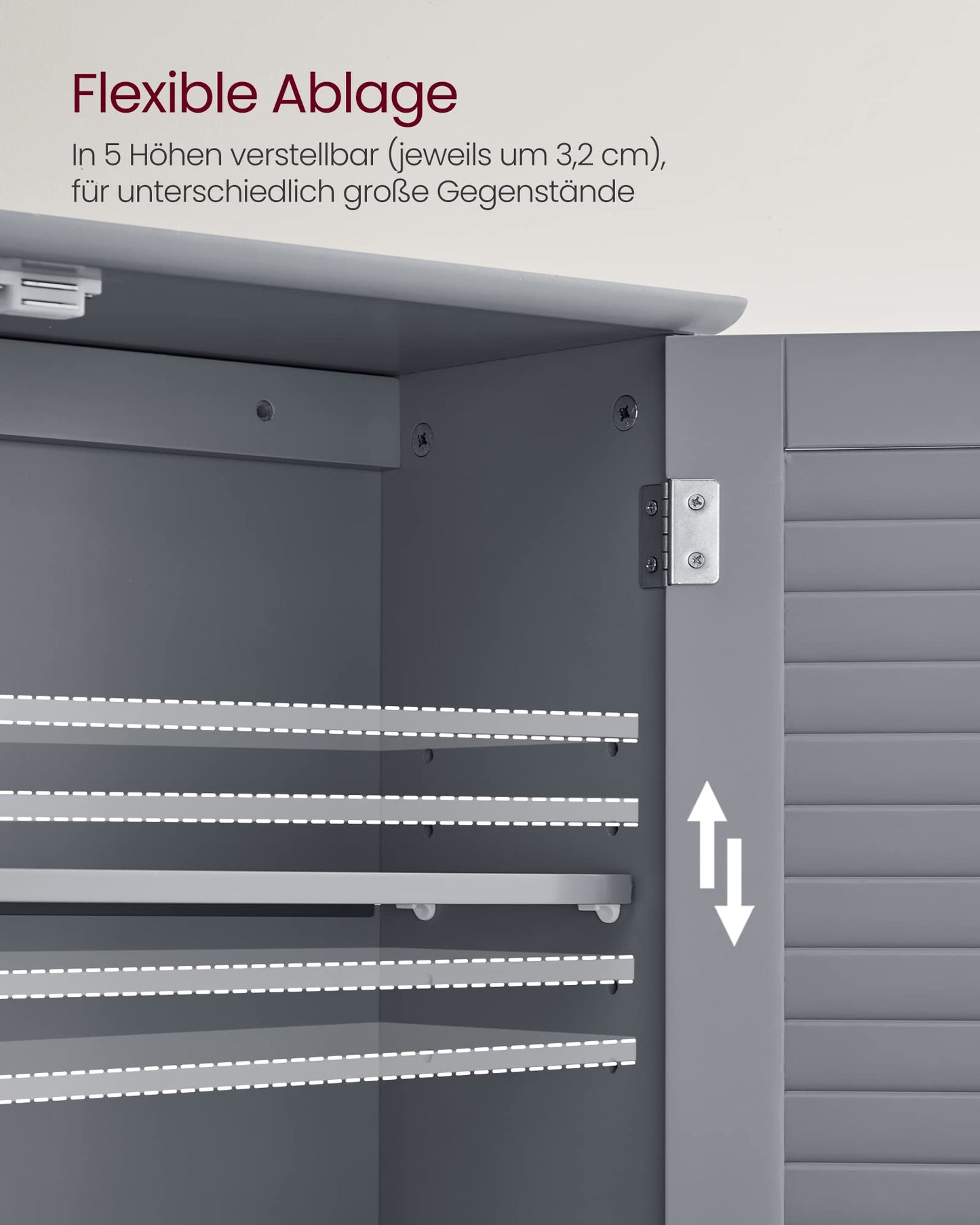 VASAGLE Wall Mounted Bathroom Cabinet, Medicine Cabinet with Height-Adjustable Shelf, Double Door, Open Compartment, 60 x 20 x 70 Cm, Wood, White, BBC27WT