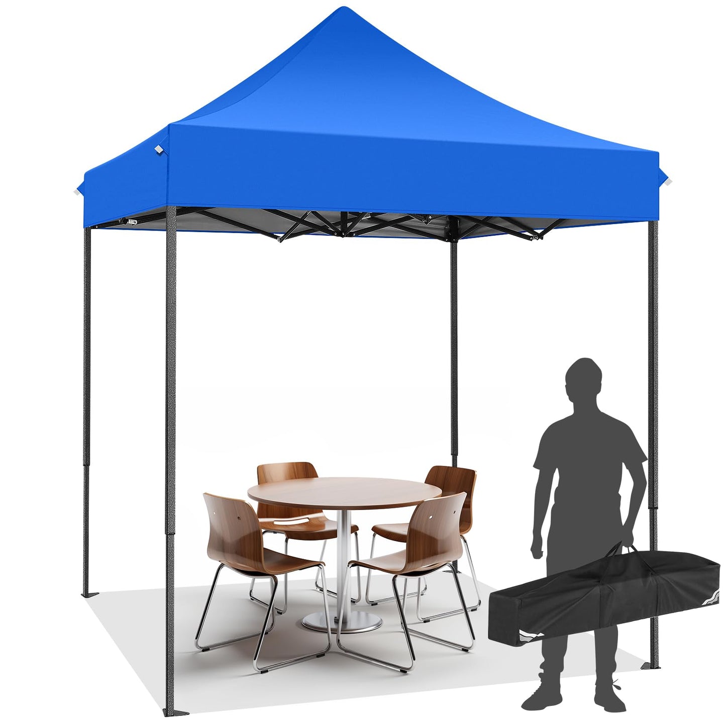 Tooluck Folding Gazebo, 3 x 4.5 m, Waterproof, Stable, Outdoor, Garden Party Tent, UV Protection 50+, with 4 Side Panels, Grey