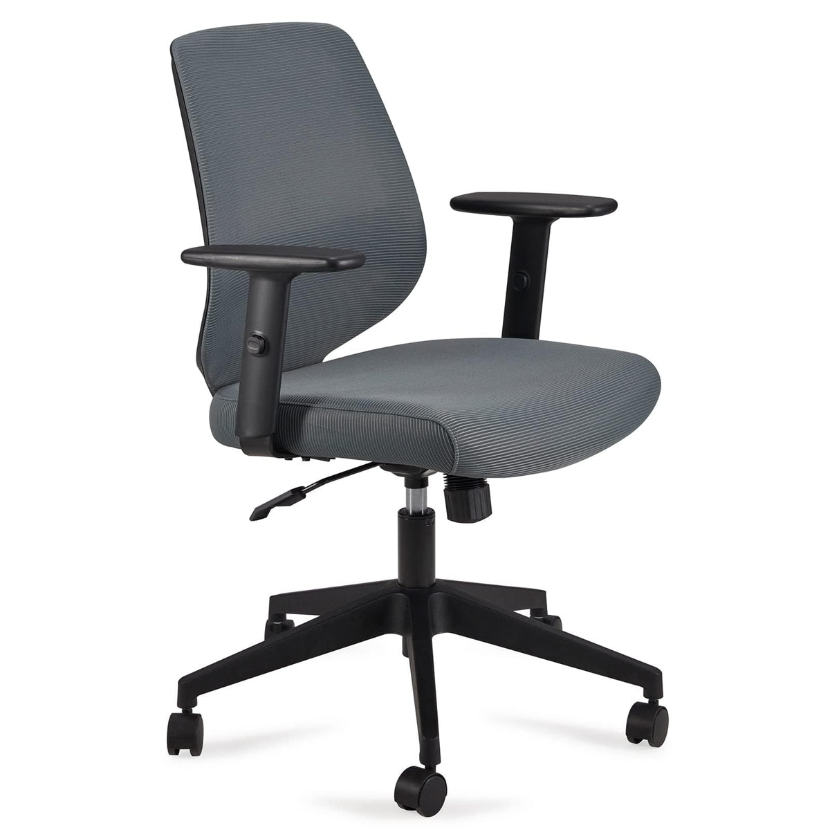 Amazon Basics Ergonomic Office Chair, Desk Chair with Adjustable Armrests, Lumbar Support, Mesh Executive Chair, Back Friendly, Easy Assembly, 25 x 23 x 36 Inch, Black