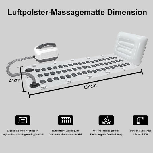 Bath Spa Mat, Bubble Bath Mat, Whirlpool Bath Mat with Cushion, Portable Bubble Bath Massager with 6 Speed Bubbles for Home Relaxation, Non-Slip Suction Cups