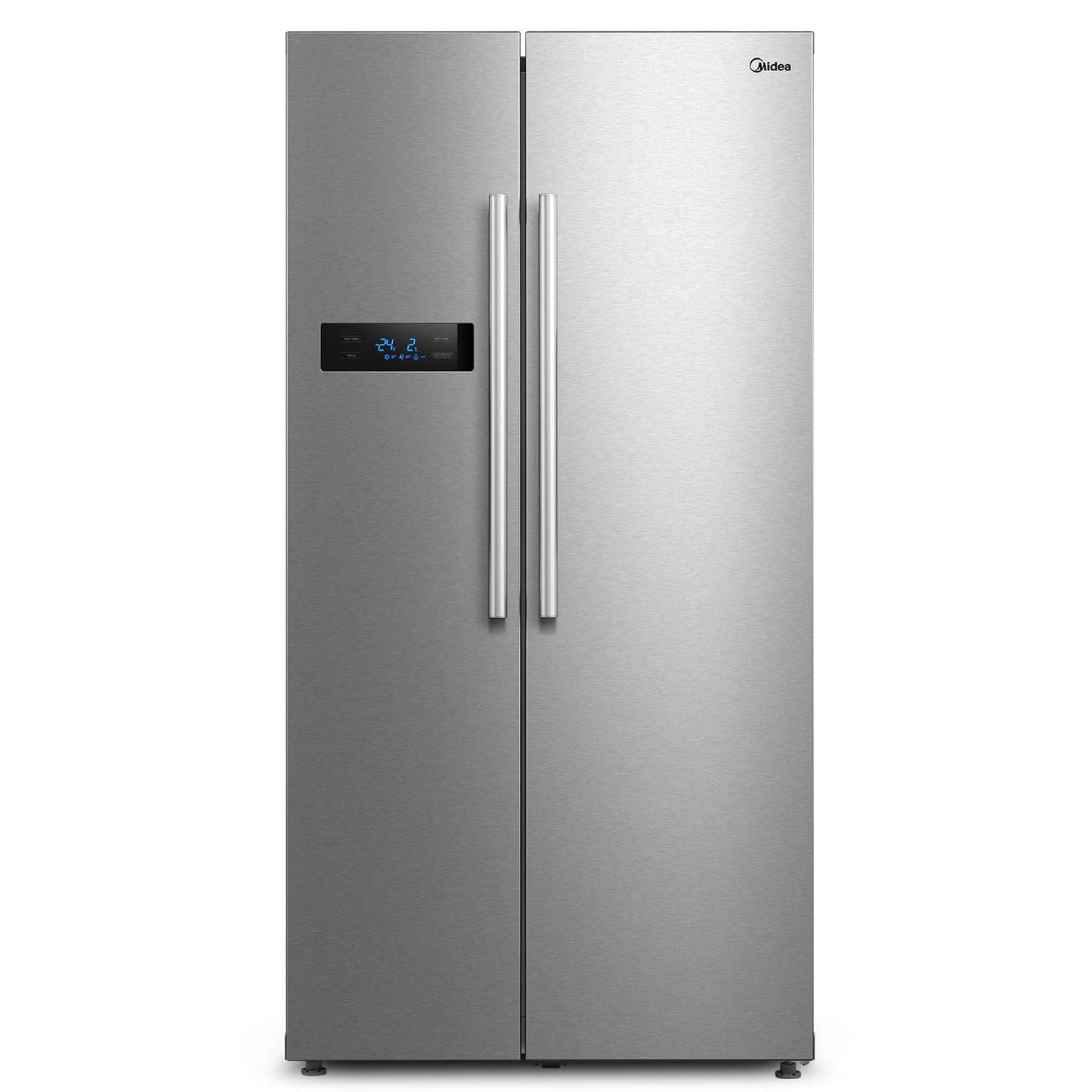 Midea KS-DDX 6.32 WT Side-by-Side Kühl-/Gefrierkombination/ 178,8 cm Höhe/ 254 kWh/Jahr/No Frost/Dual Inverter Compressor/mit 3in1 Wasser-/Eisspender und Wassertank, Dark Inox
