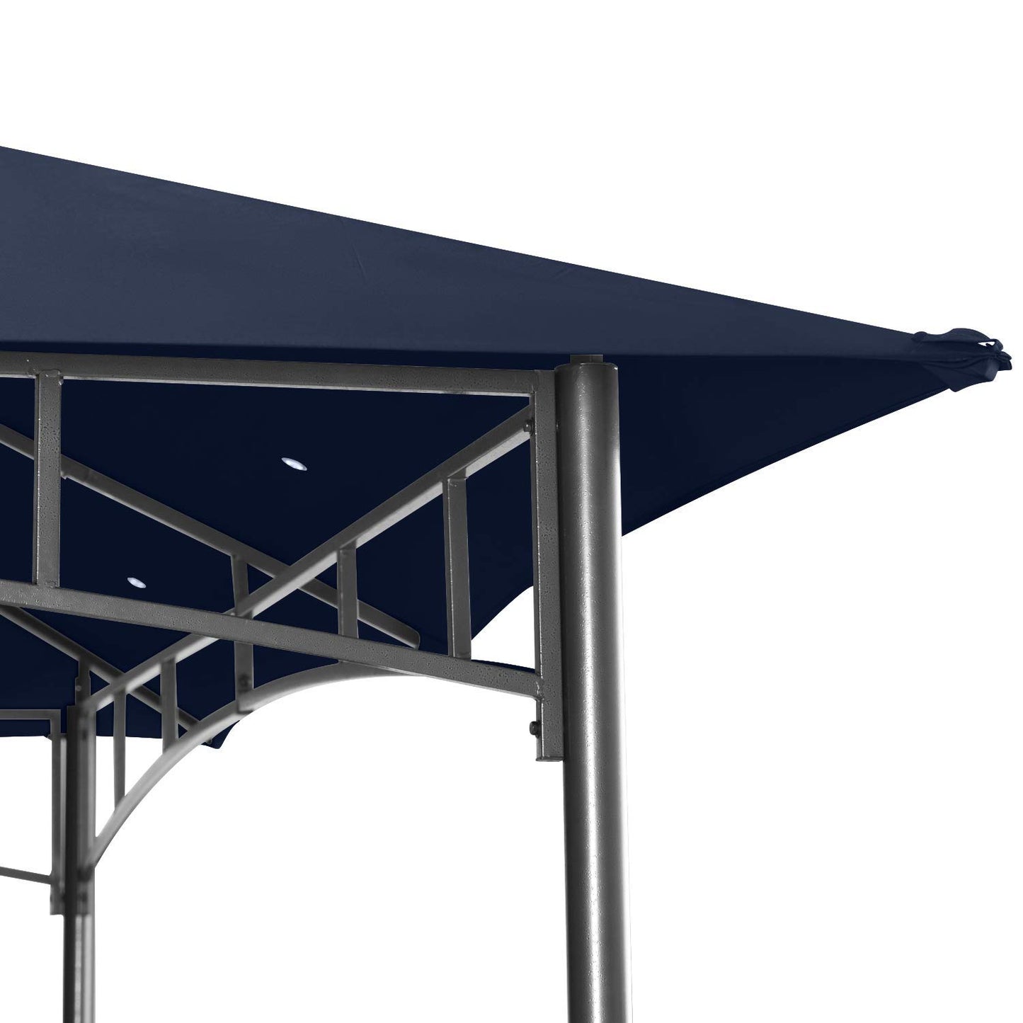 ABCCANOPY Pavillon 2.5x2.5m Wasserdicht Stabil Winterfest Gartenpavillon，Doppeldachweichdach Hinterhof-Partyzelt mit Netz für Schatten und Regen,Grau