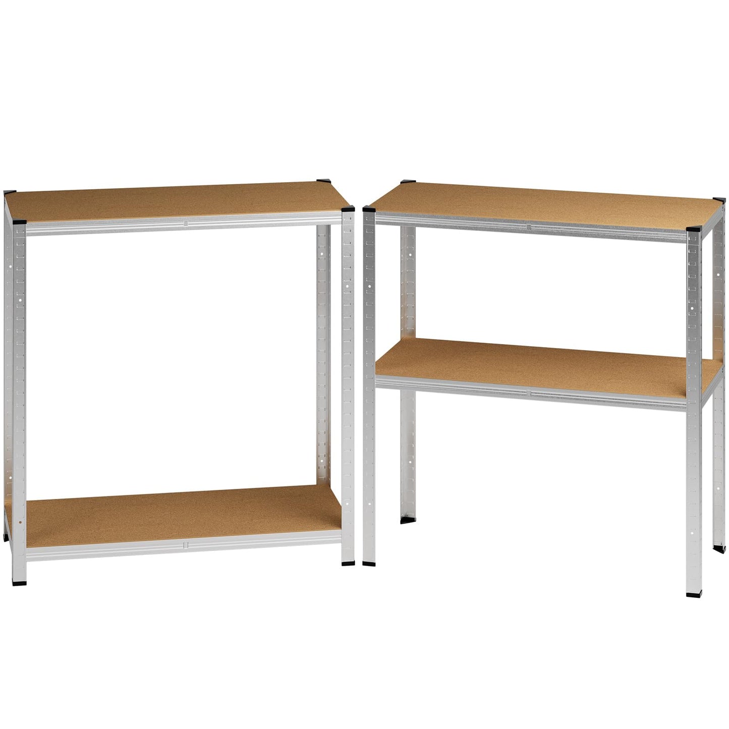 Monzana® 2 x Heavy Duty Shelving Unit 180 x 90 x 40 cm Red 1750 kg 10 MDF Panels Mounting Material Cellar Shelving Storage Shelving Metal Shelf Workshop Shelf