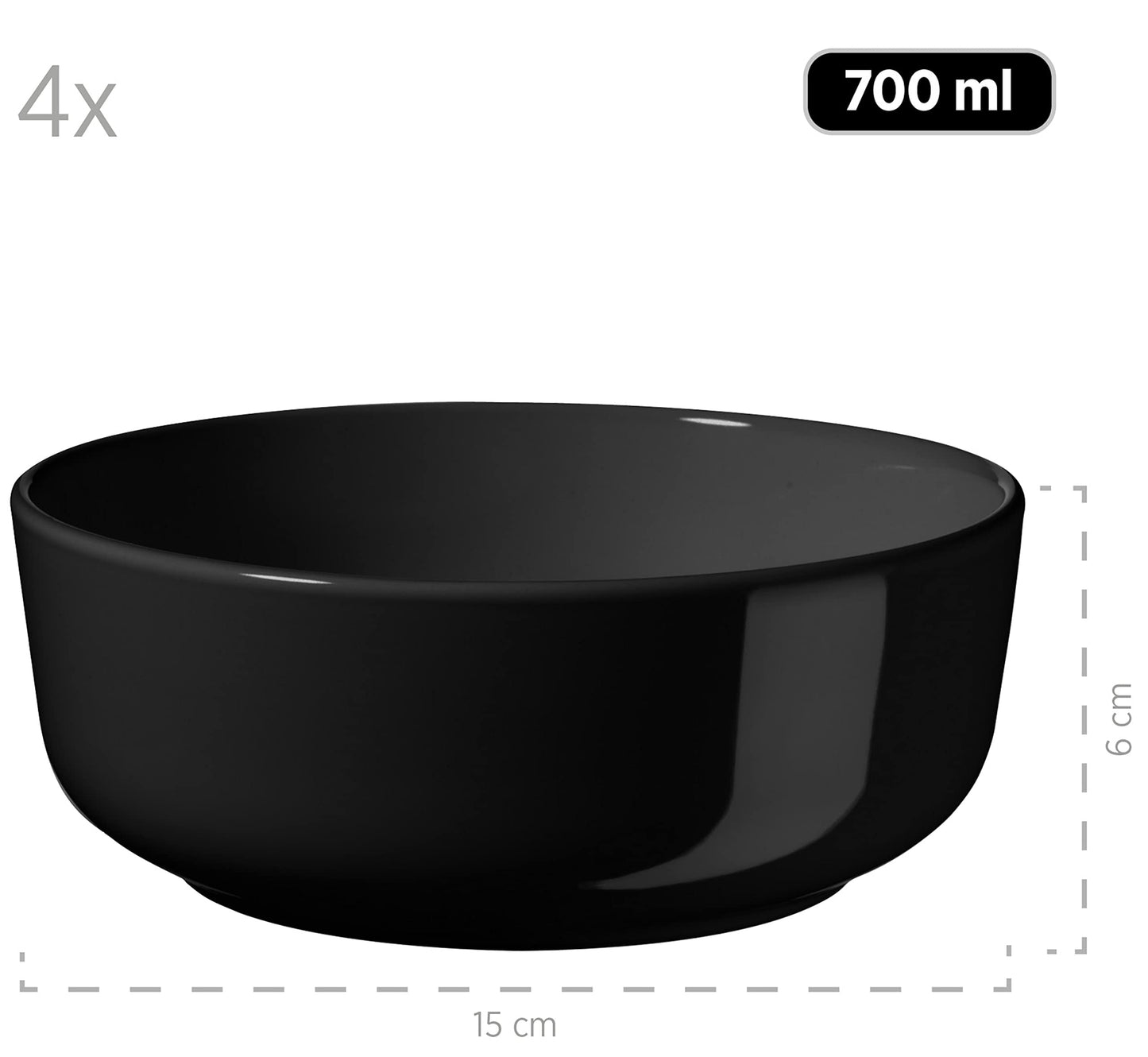 MÄSER 934005 Alenia Series Crockery Set for 4 People in Modern Scandinavian Design, 16-Piece Ceramic Crockery Set in Pink, Stoneware