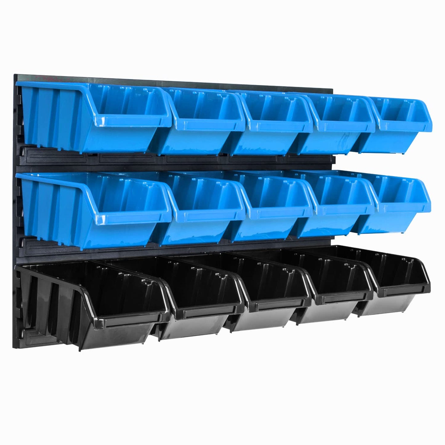 botle Storage System Wall Shelf 576 x 390 mm, Pack of 35 Boxes, Stacking Boxes, Storage Boxes, Extra Strong Wall Plates, Expandable Shelf, Workshop Shelf, Storage Shelf, Workshop Wall Shelf, Boltless