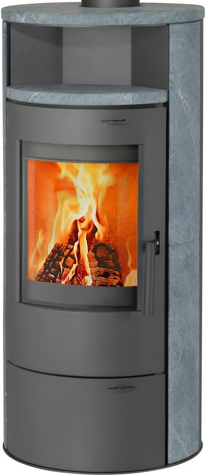 Thermia Munich Wood Stove Natural Stone 7 kW Continuous Burn, Automatic, Grey