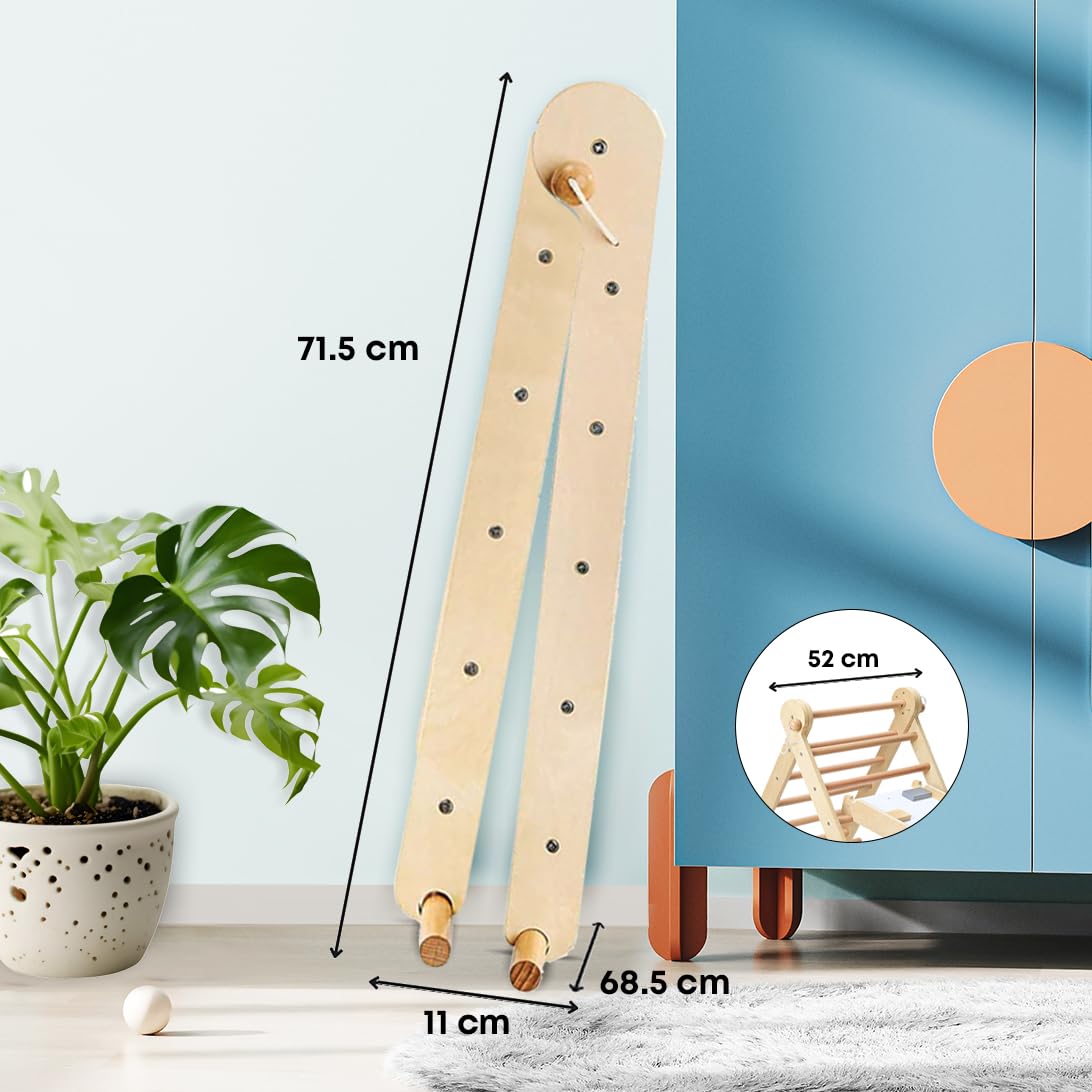 Mamabrum Wooden Pet Playground XL 5-in-1, Slide, Swing, Climbing Wall, Net and Ladder for Active Toddlers, Sturdy, for Active Homepage, Support Baby Development