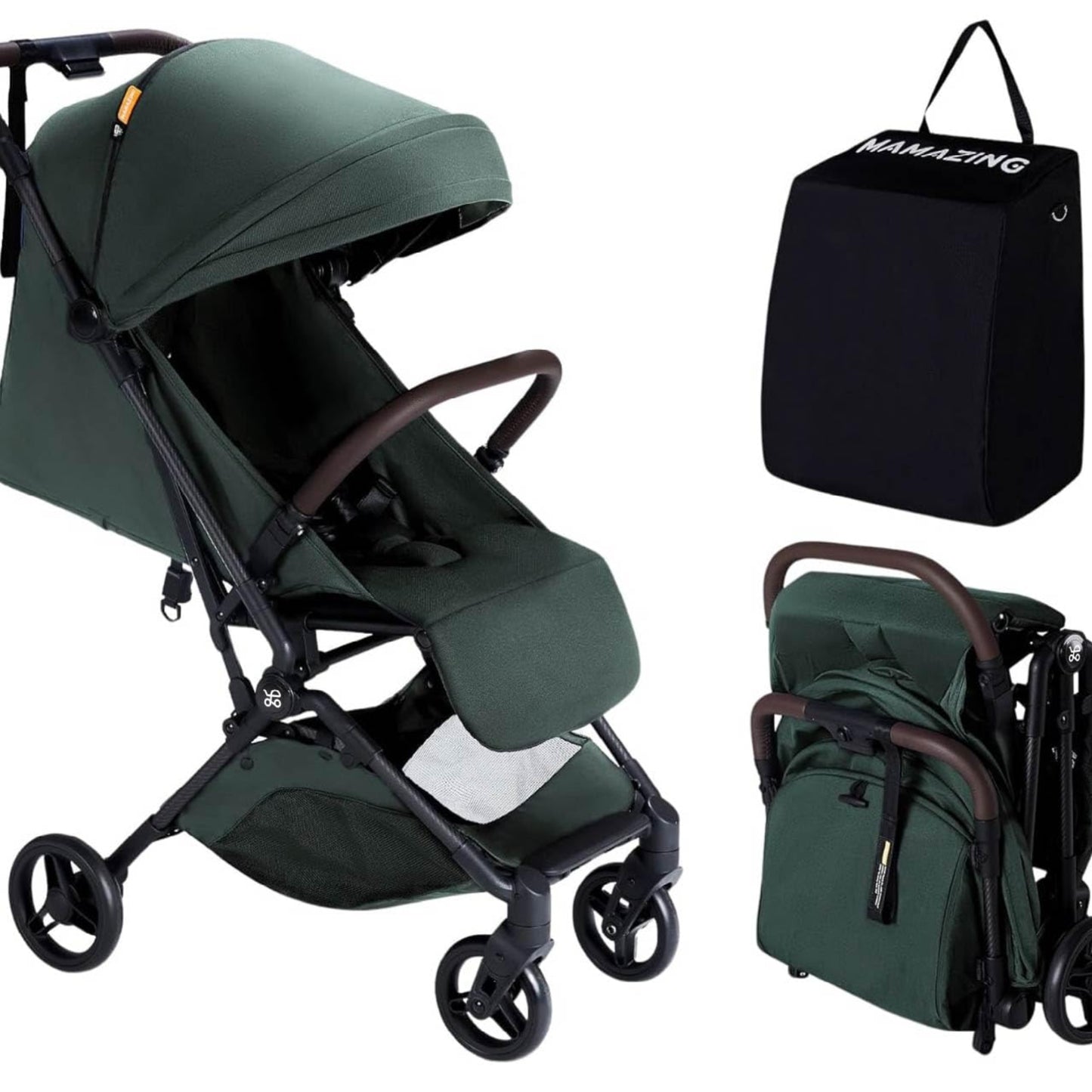 MAMAZING Baby Travel Buggy Pushchair for 6 - 4 Years up to 22 kg, Hand Luggage, Suitable for Small Folding Buggy Aeroplane with One-Handed Folding Design, Lightweight and Compact (5.26 kg) Made of