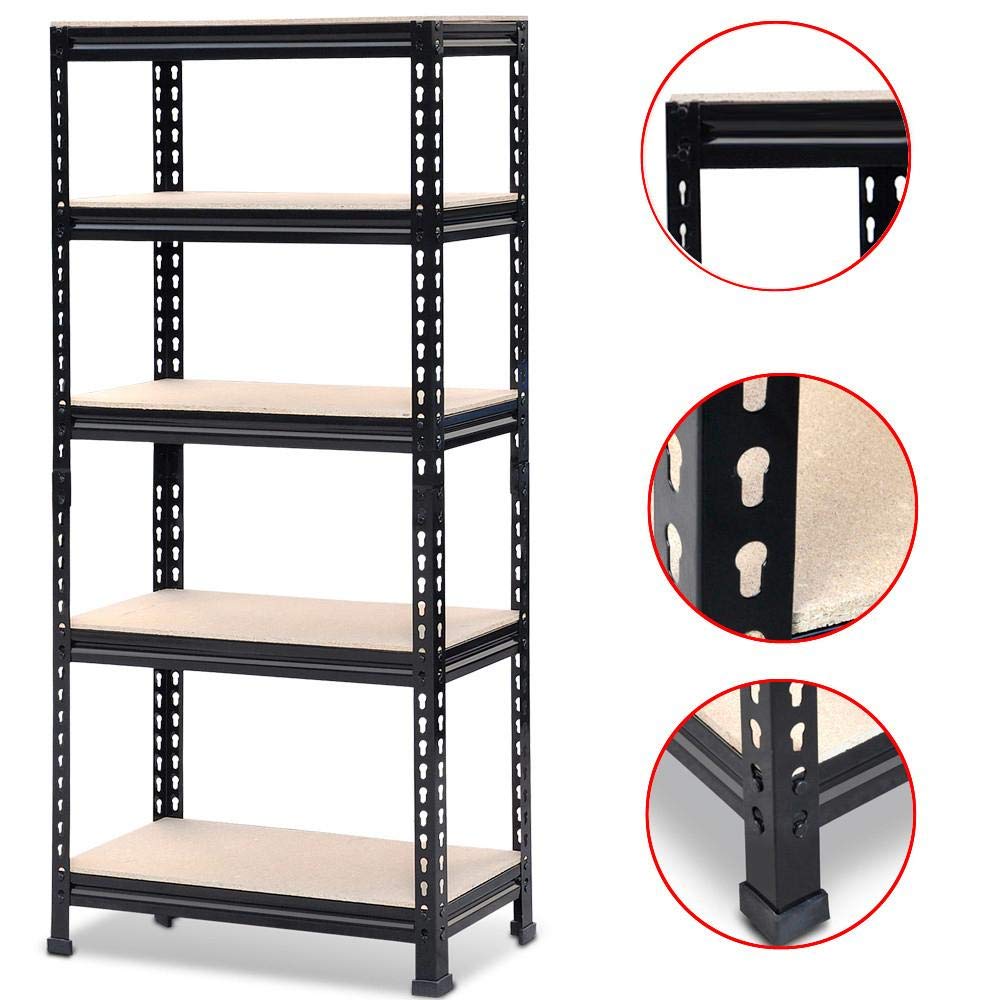 Yaheetech Storage Shelf Heavy-Duty Shelving 150 x 70 x 30 cm 5 MDF Shelves Workshop Shelving Unit 750 kg