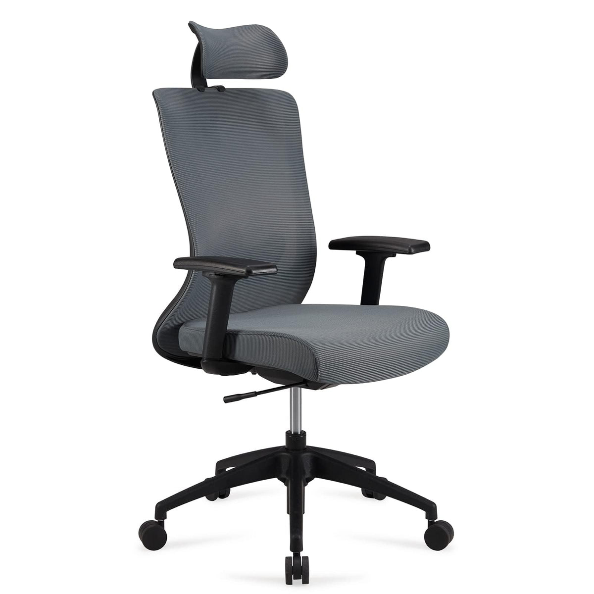 Amazon Basics Ergonomic Office Chair, Desk Chair with Adjustable Armrests, Lumbar Support, Mesh Executive Chair, Back Friendly, Easy Assembly, 25 x 23 x 36 Inch, Black