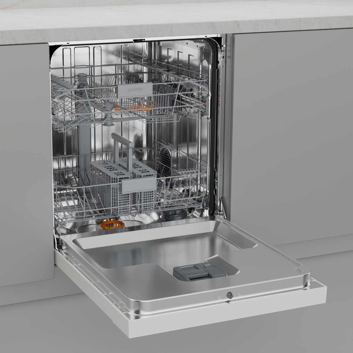 Gorenje GS643C90W Dishwasher/Freestanding/60 Width/16 Place Settings/6 Programmes/TotalDry/Total AquaStop/MultiClack/FlexUse/Intensive Programme/Crystal Glass/Energy Efficiency: C/Dimensions (H x W x