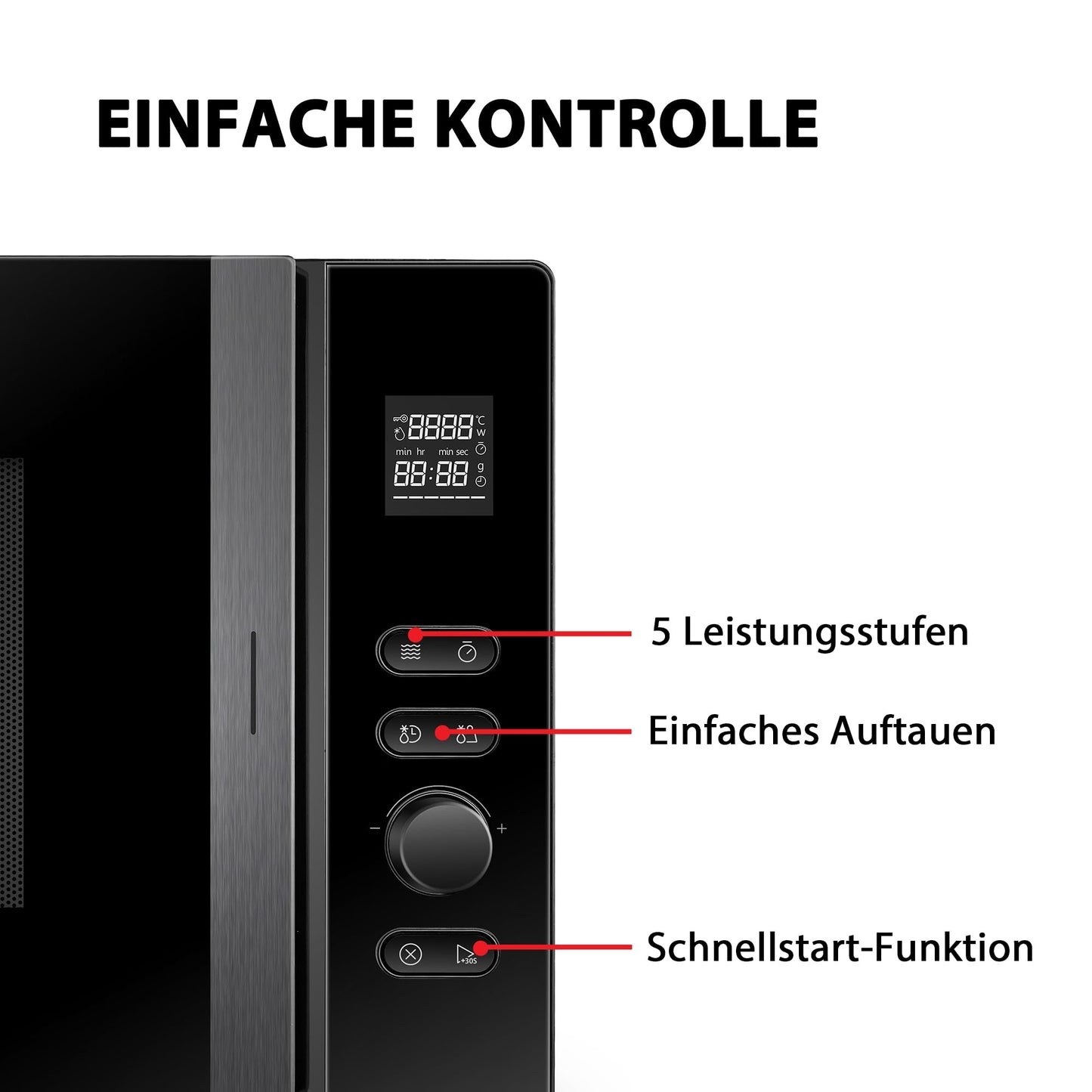 Toshiba MW3-AG20PE(BK) Mikrowellen mit Grill 20L 3-in-1 Mikrowellenherd, Chef-Abtauung, Mikrowelle, Grill, Kombi, 5 Leistungsstufen, 8 Automatikprogrammen, Einfacher Reinigung, Schwarz