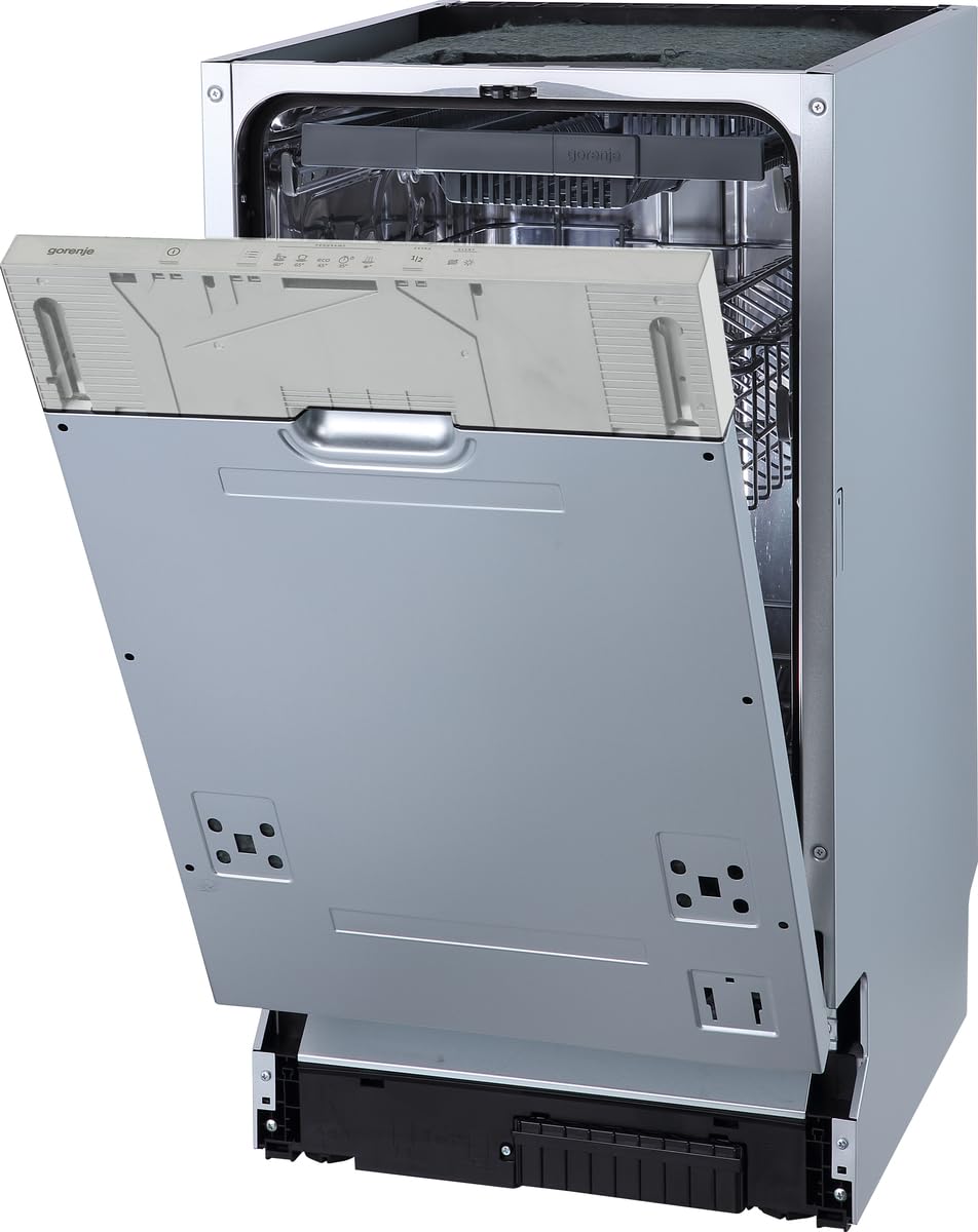 Gorenje GV 520 E10 Fully Integrated Dishwasher, 45 cm, 11 Place Settings, 3 Baskets, 5 Programmes, Height-Adjustable Top Basket, Complete Overflow Protection